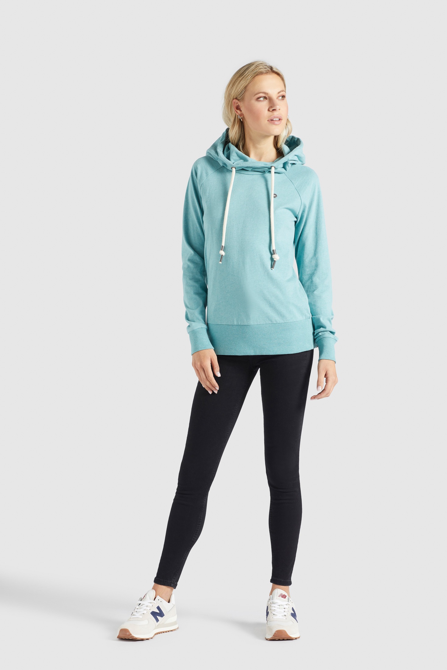 khujo Longsleeve »LINNEA«, aus weichem Jersey mit Kapuze