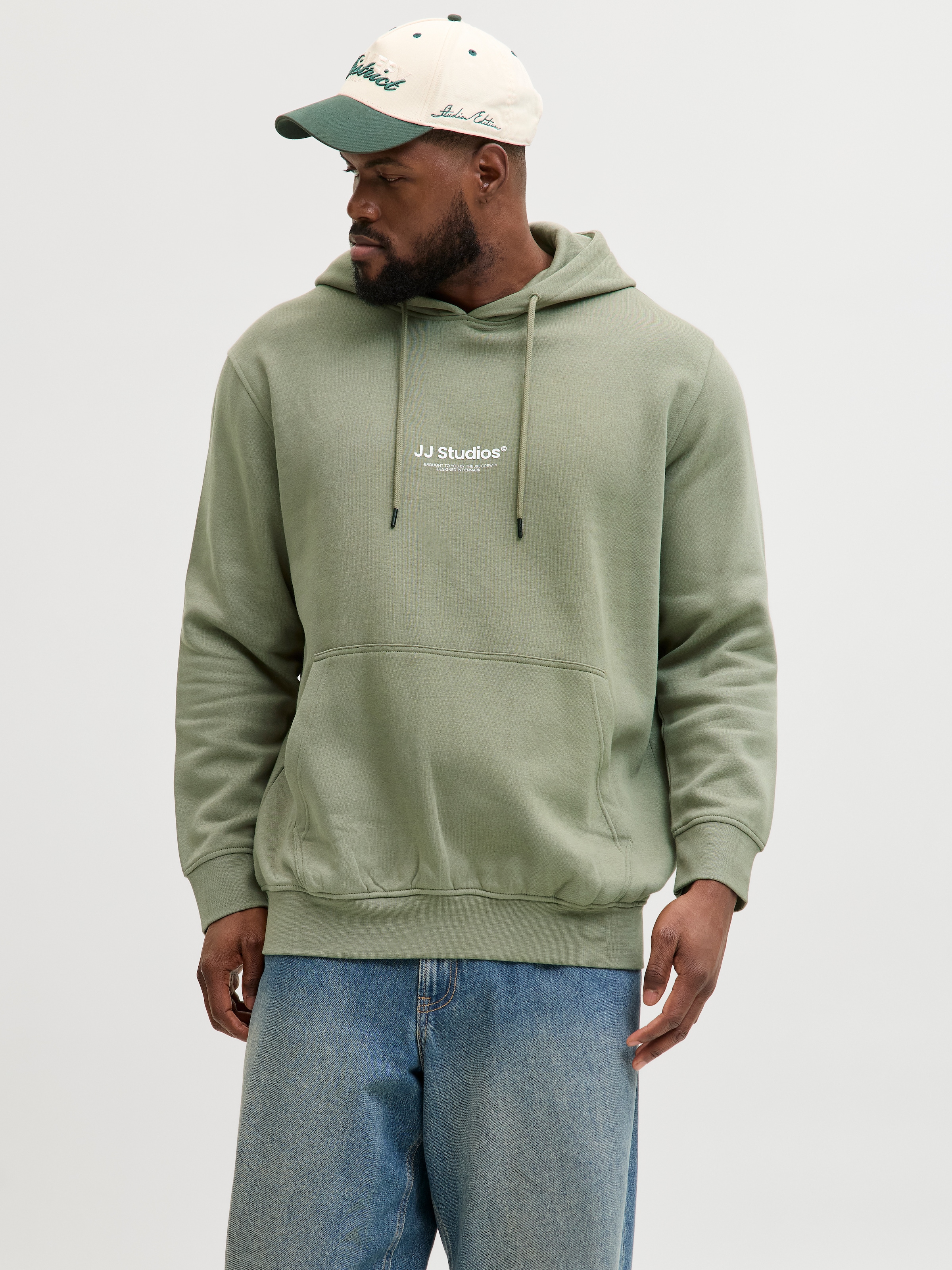 Jack & Jones PlusSize "JJESOHO SWEAT HOOD NOOS PLS", mit Logobranding