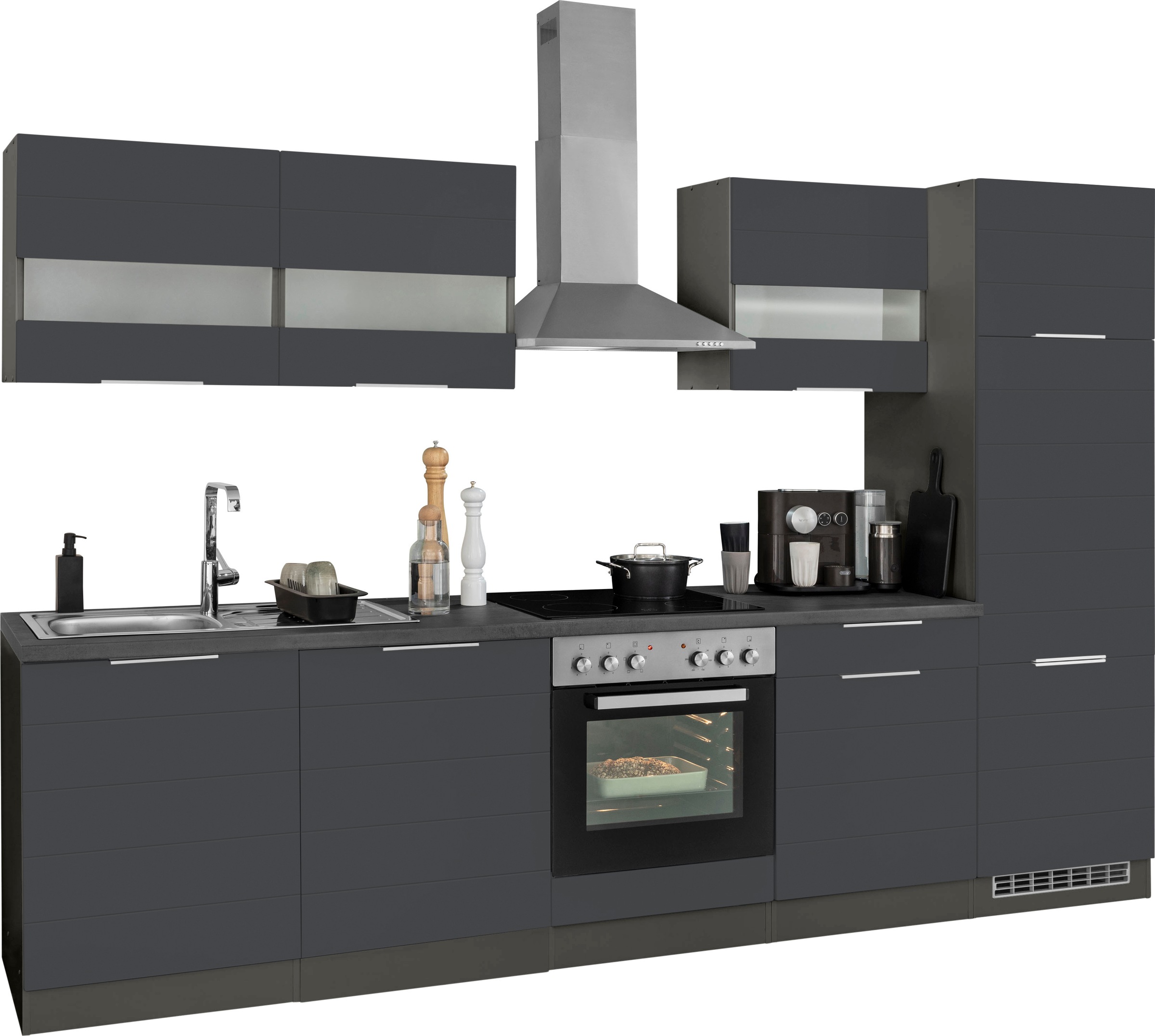 KOCHSTATION Küchenzeile "KS-Luhe" 300 cm breit, wahlweise mit oder ohne E-G günstig online kaufen