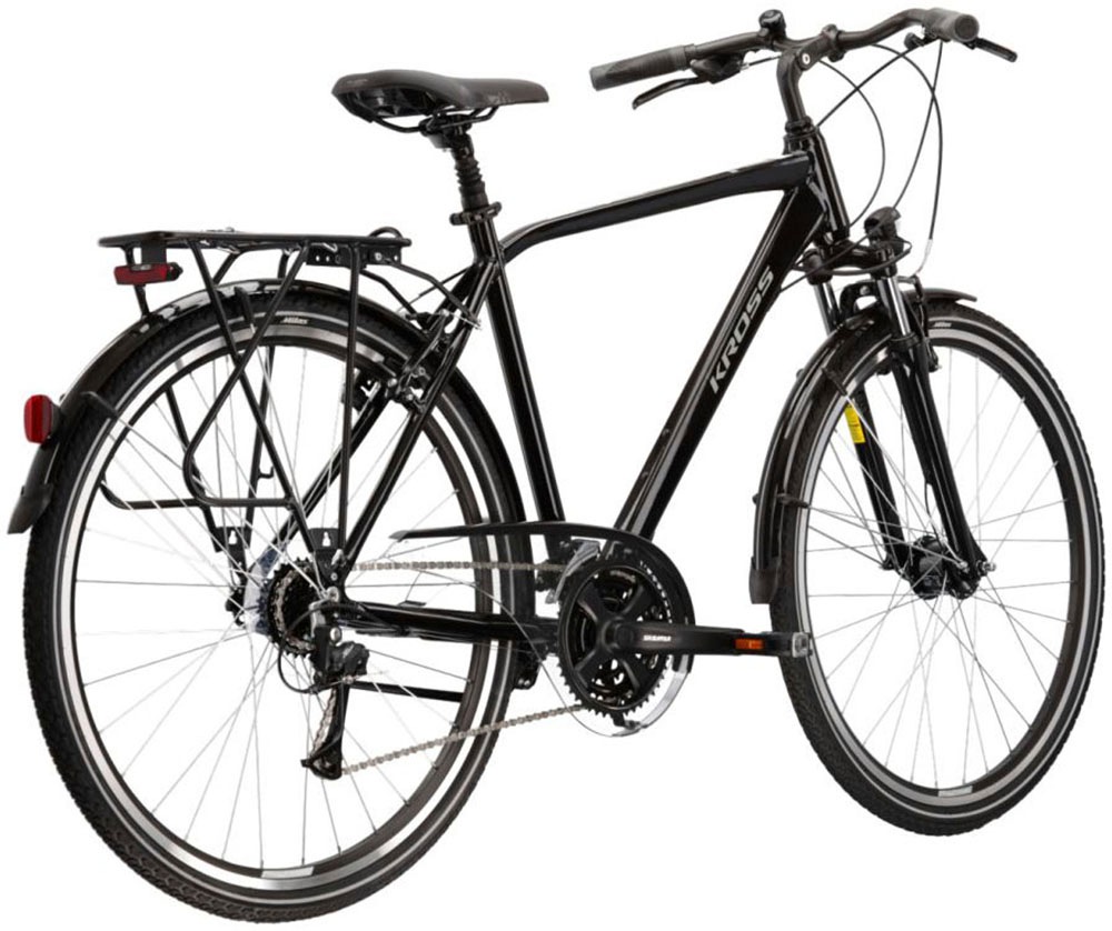Kross Trekkingrad »Trekkingrad Trans 4.0 schwarz 21 Gänge«, 21 Gang, Shimano, ACERA T3000 Schaltwerk, Kettenschaltung