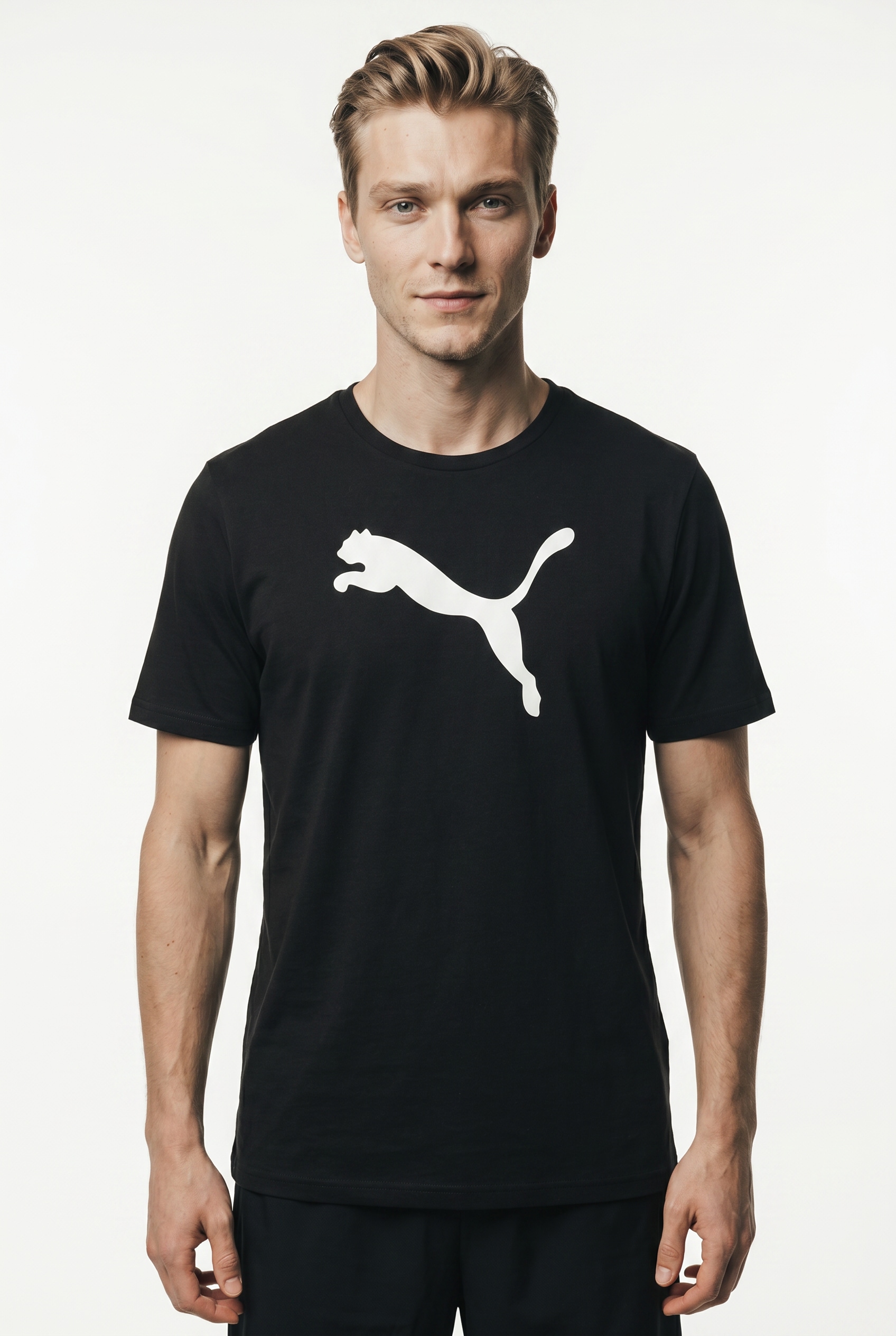 PUMA Fußballtrikot "TEAMRISE LOGO JERSEY COTTON" für Fußball, Kurzarm, sportlicher Stil, aus Baumwolle