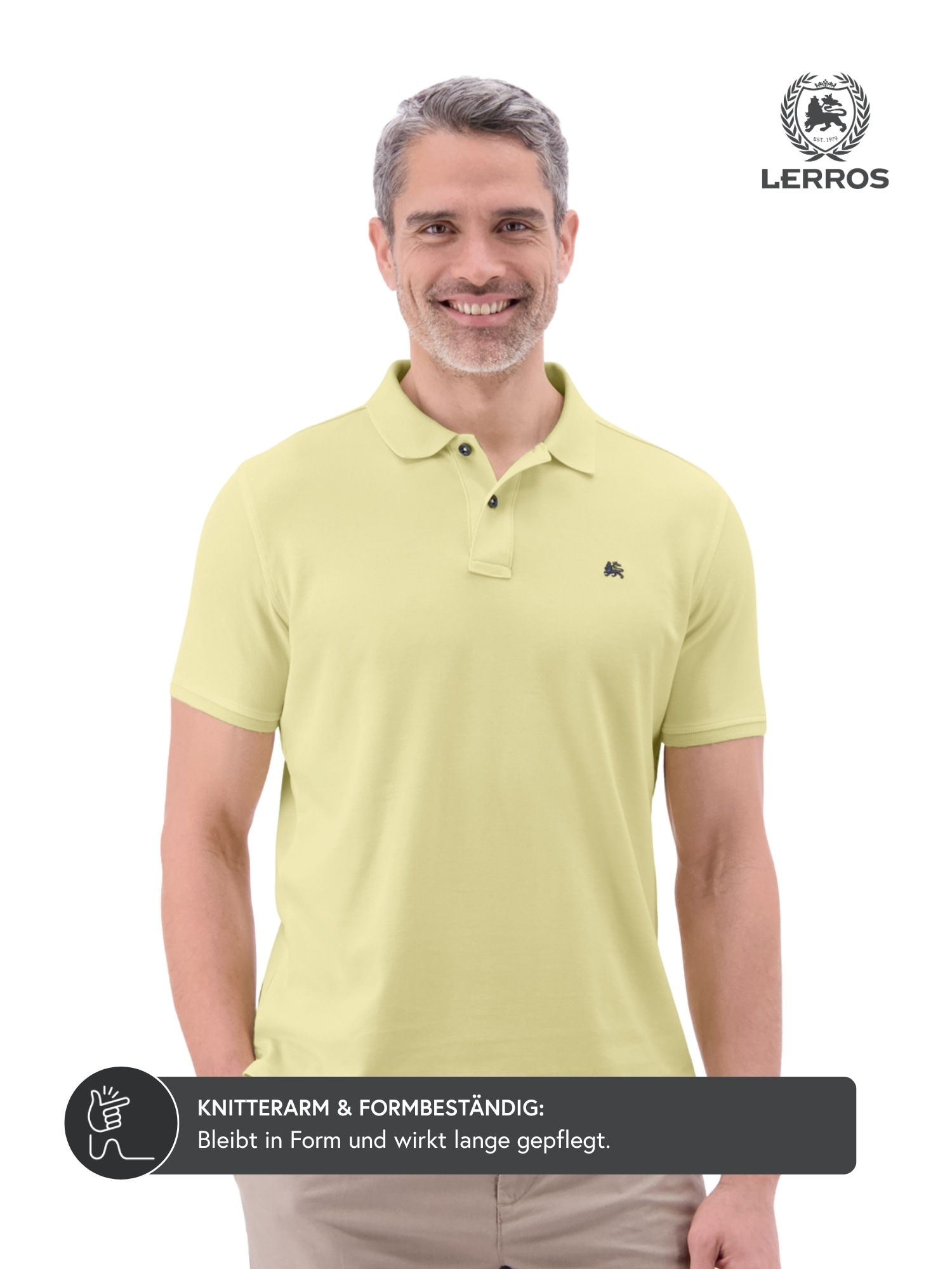 LERROS Poloshirt »Poloshirt Herren COOL & DRY atmungsaktiv Piqué« Trocknet schnell, angenehm kühl, pflegeleicht, kurzarm, einfarbig