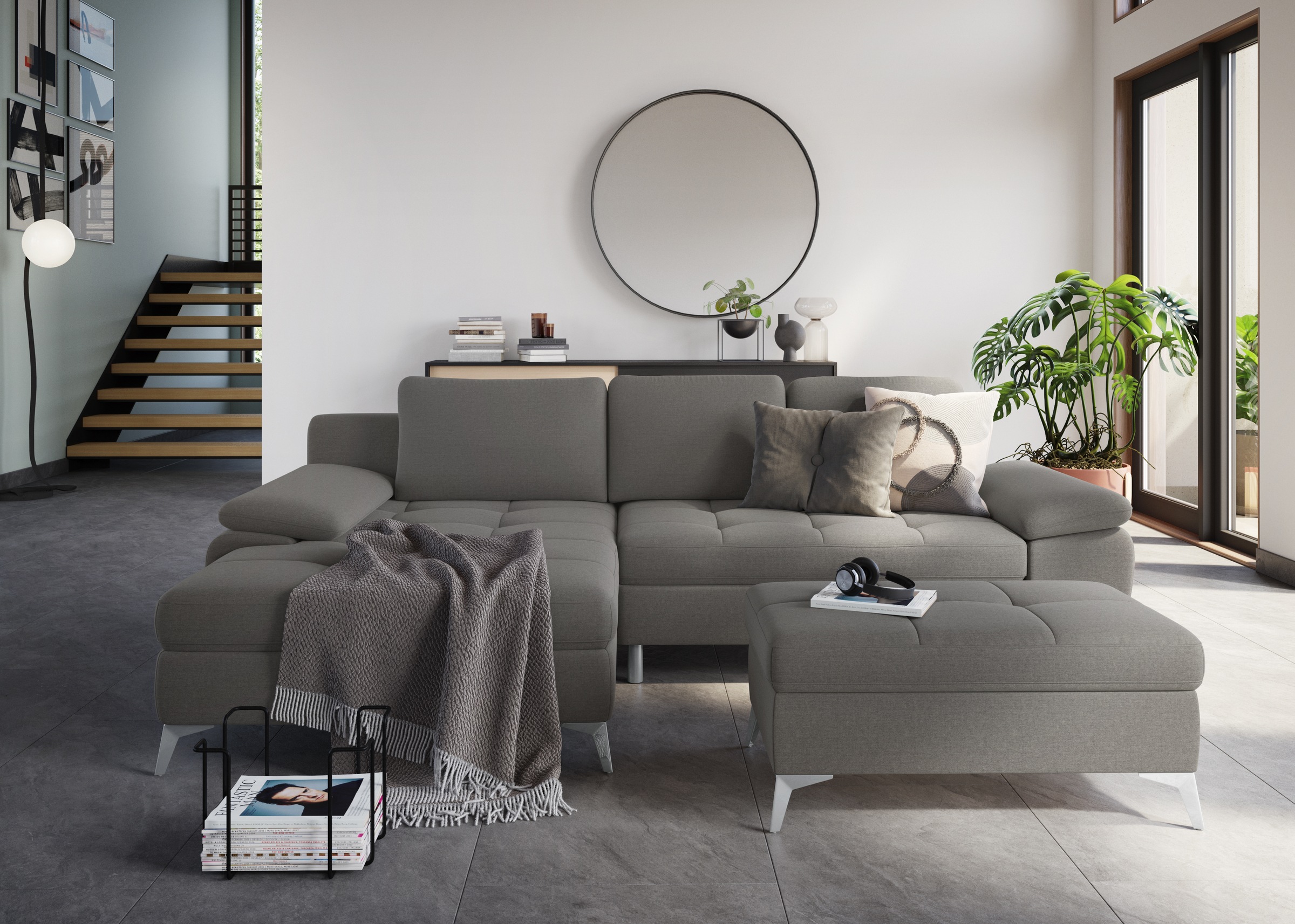 sit&more Ecksofa »Latigo L-Form«, mit Recamiere, wahlweise mit Bettfunktion und Bettkasten