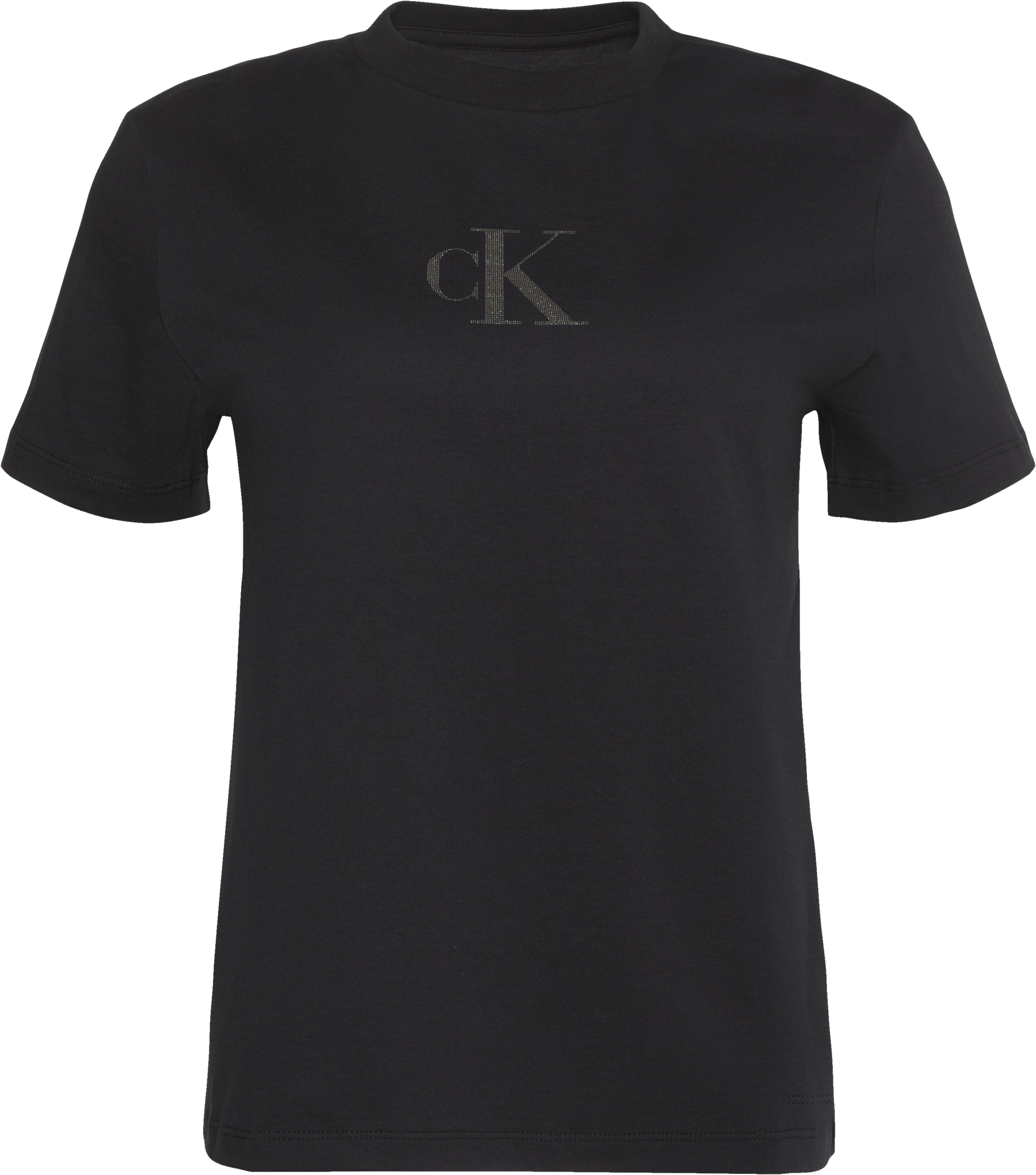 Calvin Klein Jeans T-Shirt Regular Fit, glänzender Logodruck, Rundhalsausschnitt