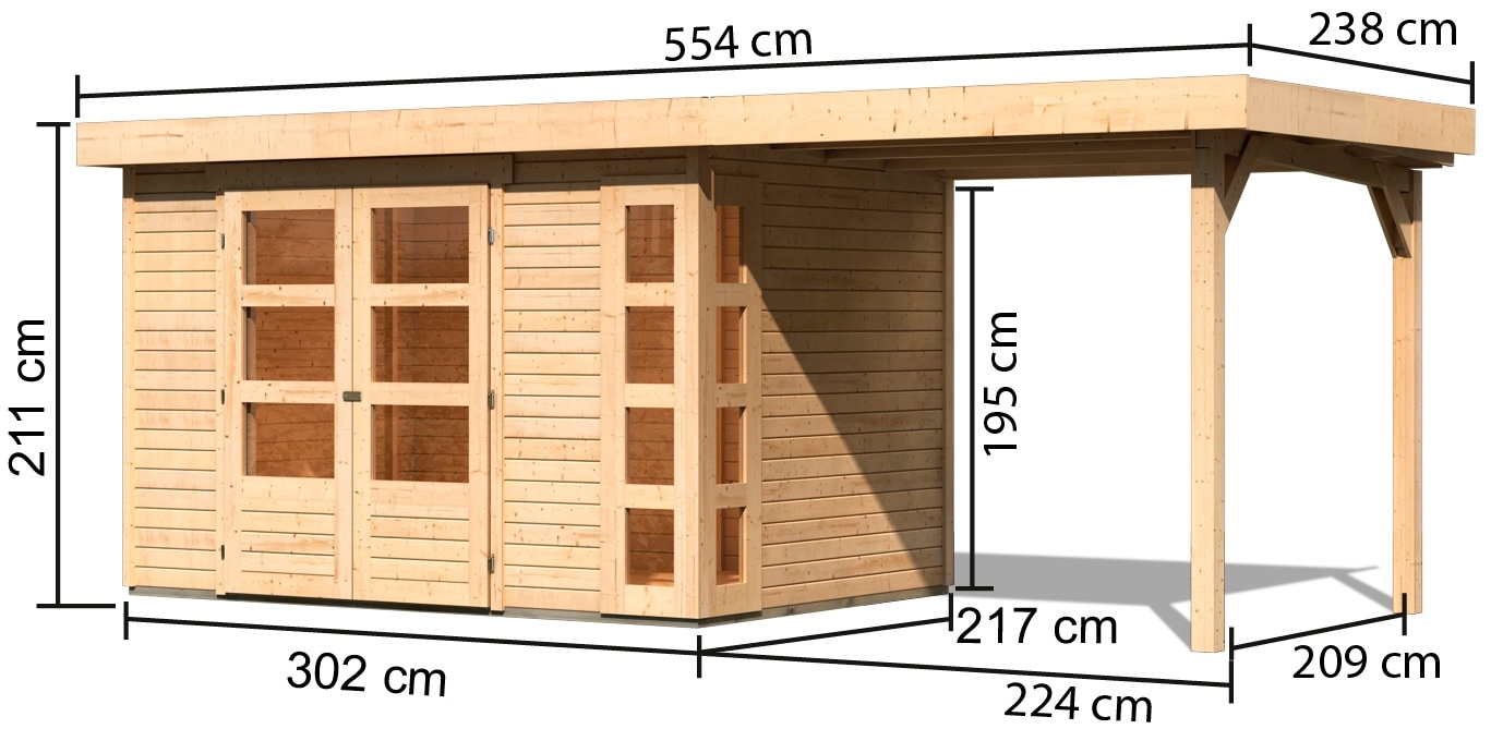 Karibu Gartenhaus »Nordsee 4«