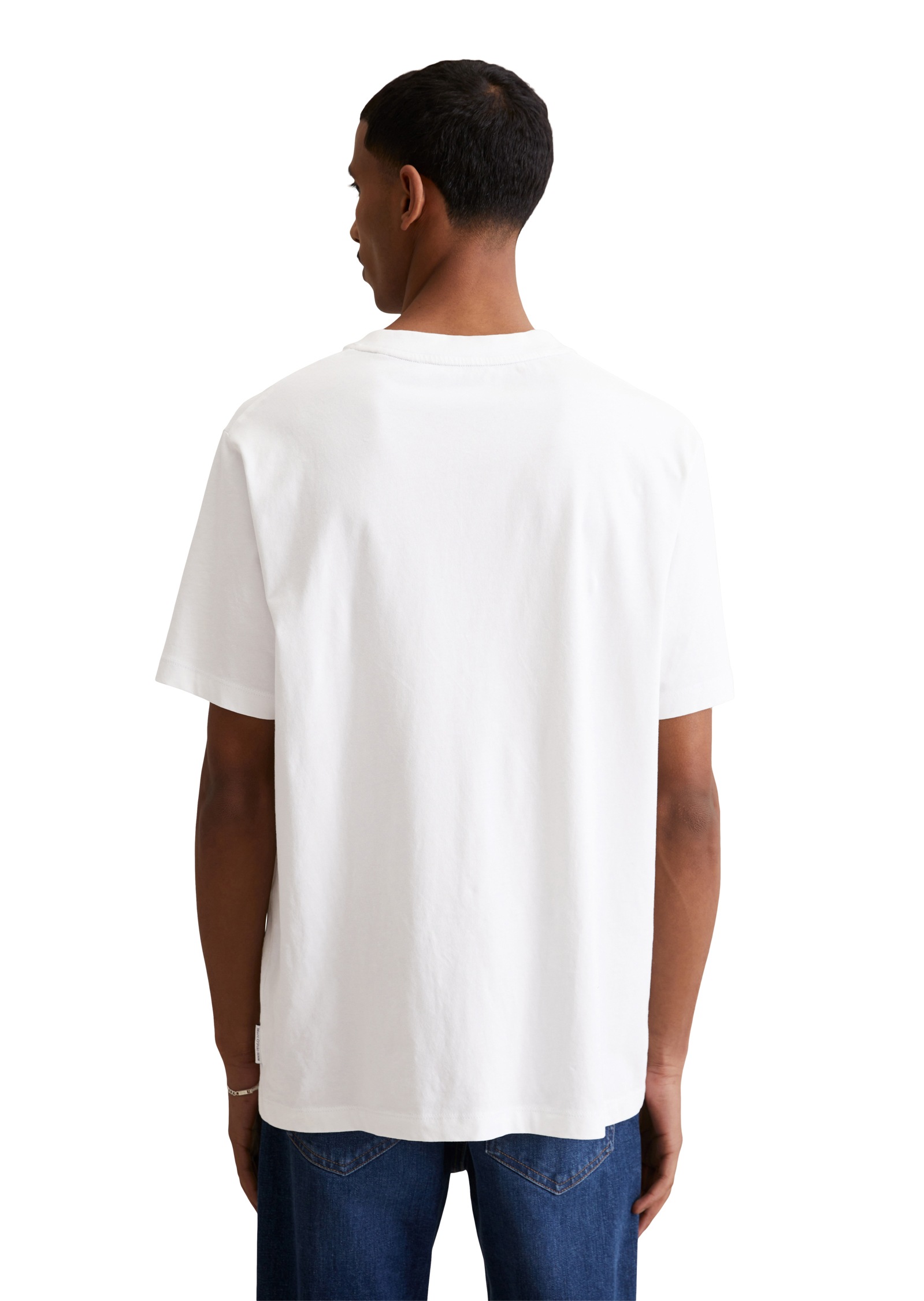 Marc O'Polo DENIM T-Shirt mit Labeling vorne mittig