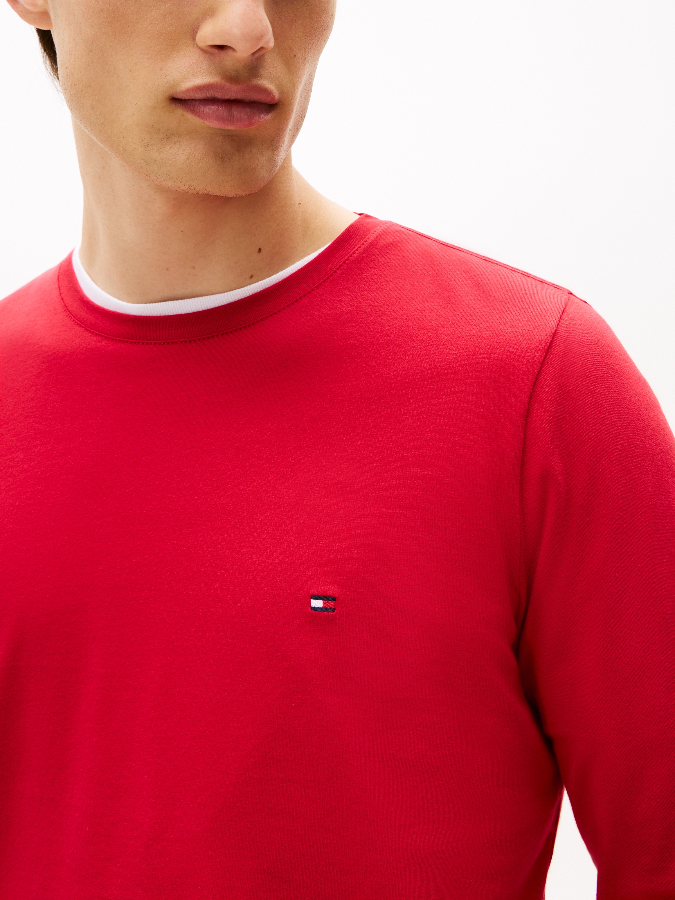 Tommy Hilfiger Langarmshirt »STRETCH SLIM FIT LONG SLEEVE«, aus biologischem Baumwollstretch