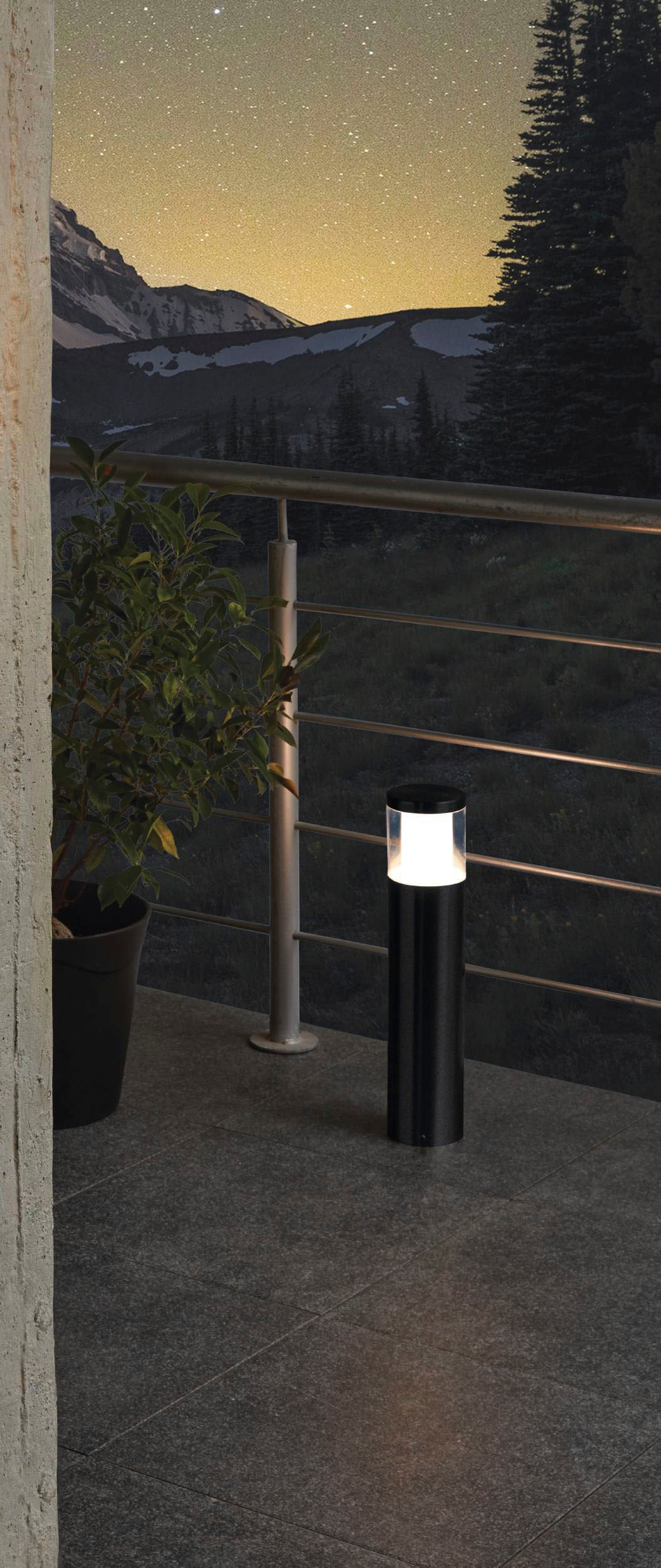 EGLO Stehlampe »BASALGO-Z Stehleuchte, Außenbeleuchtung, schwarz, IP44, ZigBee 3.0«, Leuchtmittel E27 | Leuchtmittel wechselbar-ohne Leuchtmittel, App / Sprachsteuerung Alexa, ‎‎112x110x470cm, exkl. Fernbedienung