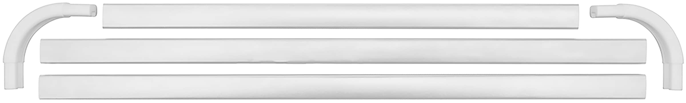 WENKO Winkelstange »Modell Era« Winkelschiene aus Aluminium für Duschvorhänge, inkl. 16 Spezialgleiter