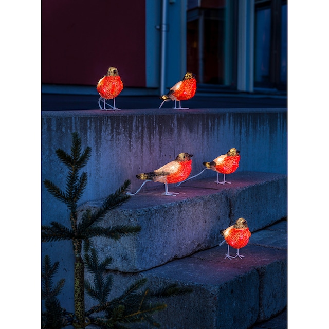 KONSTSMIDE LED-Lichterkette »Rotkehlchen, Weihnachtsdeko rot aussen« | BAUR