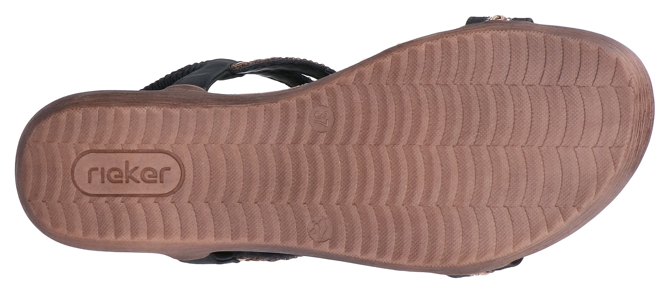 Rieker Sandale  Sommerschuh, Urlaubsschuh, Schlupfsandale mit Gummizug