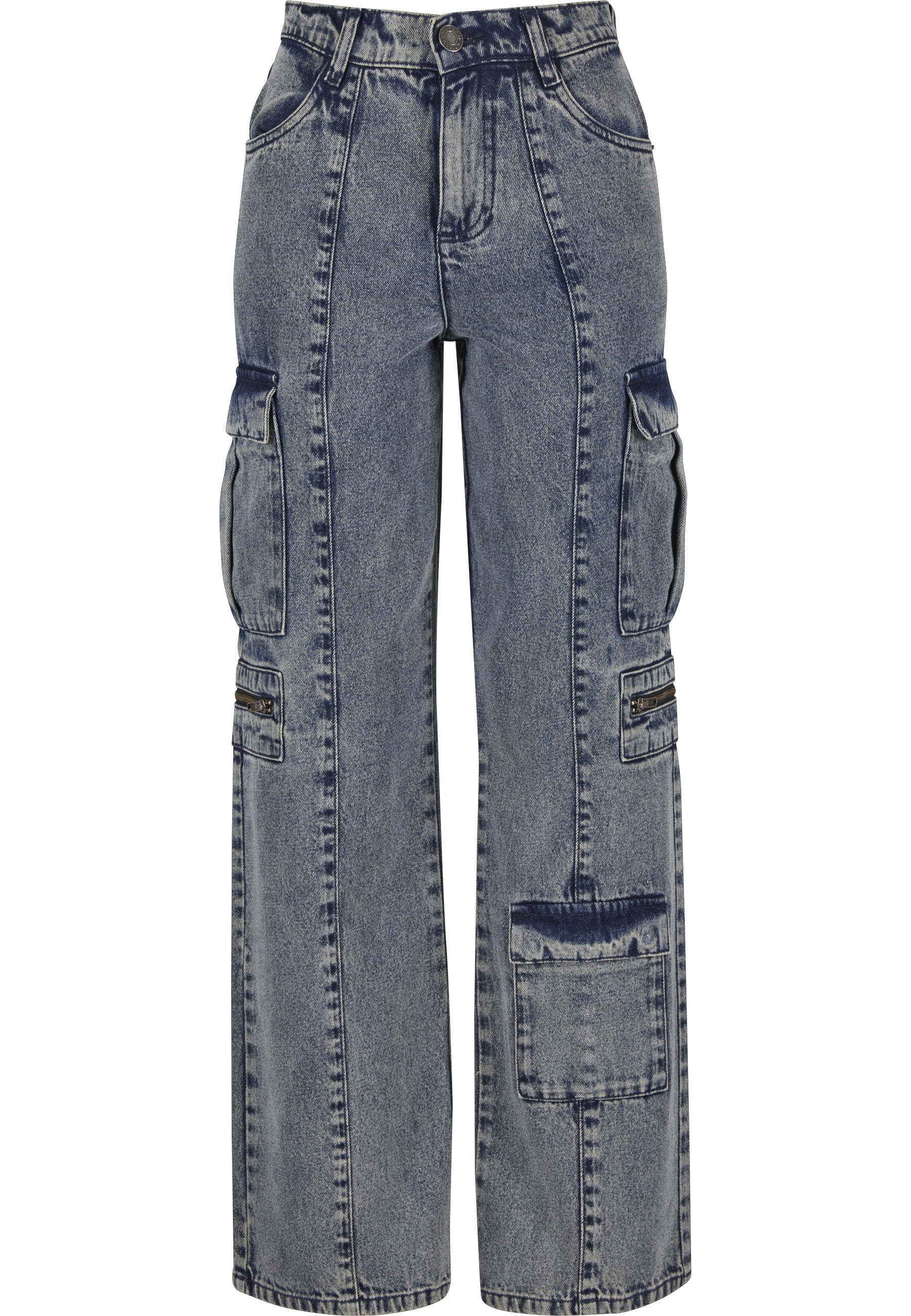 URBAN CLASSICS Cargohose "Urban Classics Ladies Loose Utility Denim Pants" günstig online kaufen