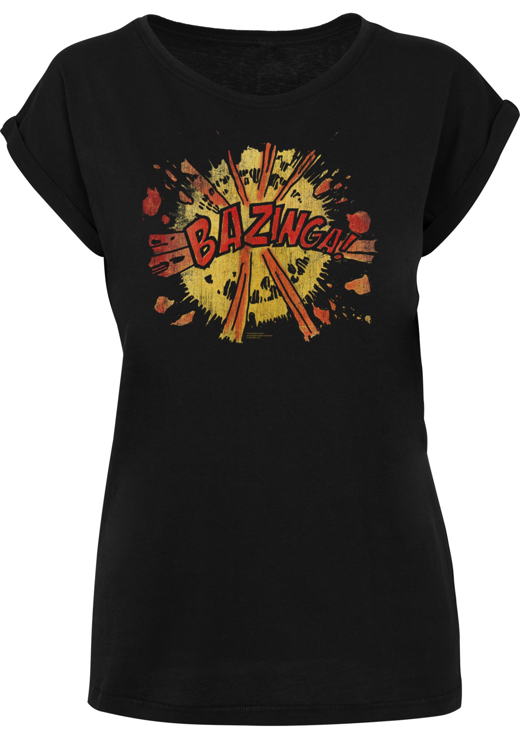 F4NT4STIC T-Shirt »Big Bang Theory TV Serie Bazinga Explosion'«, Print