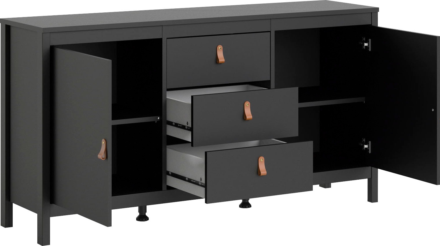 Home affaire Sideboard »Madrid, Aufbewahrung, Schubladenschrank, Sideboard,«, mit 2 Türen und 3 Schubladen, Breite 151 cm, Höhe 80 cm