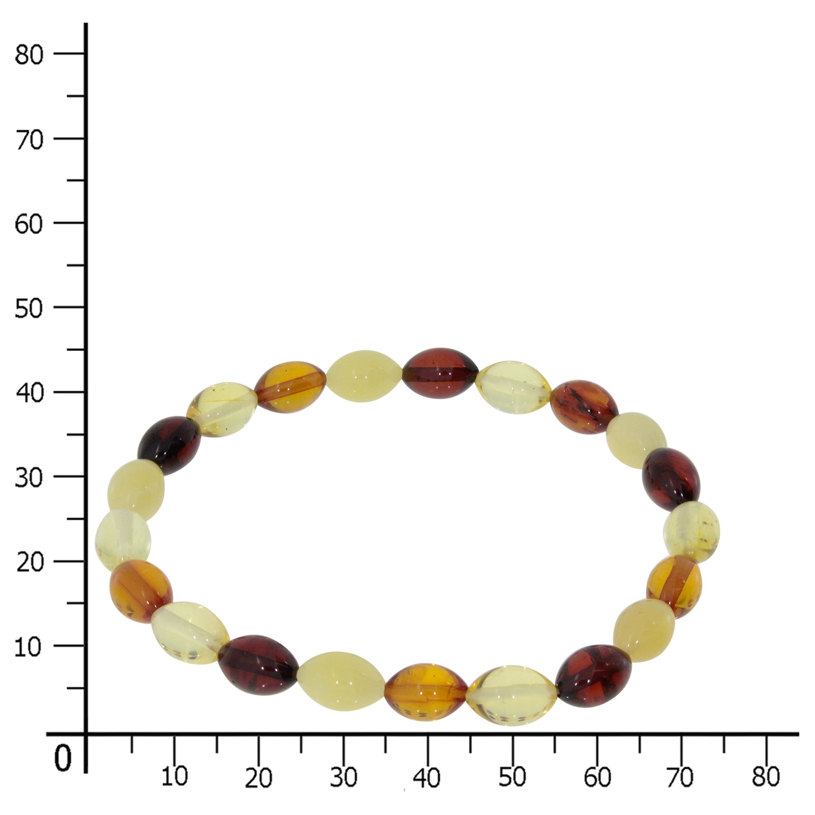 Ostsee-Schmuck Bernstein Multi-Color Bracelet 18cm 2