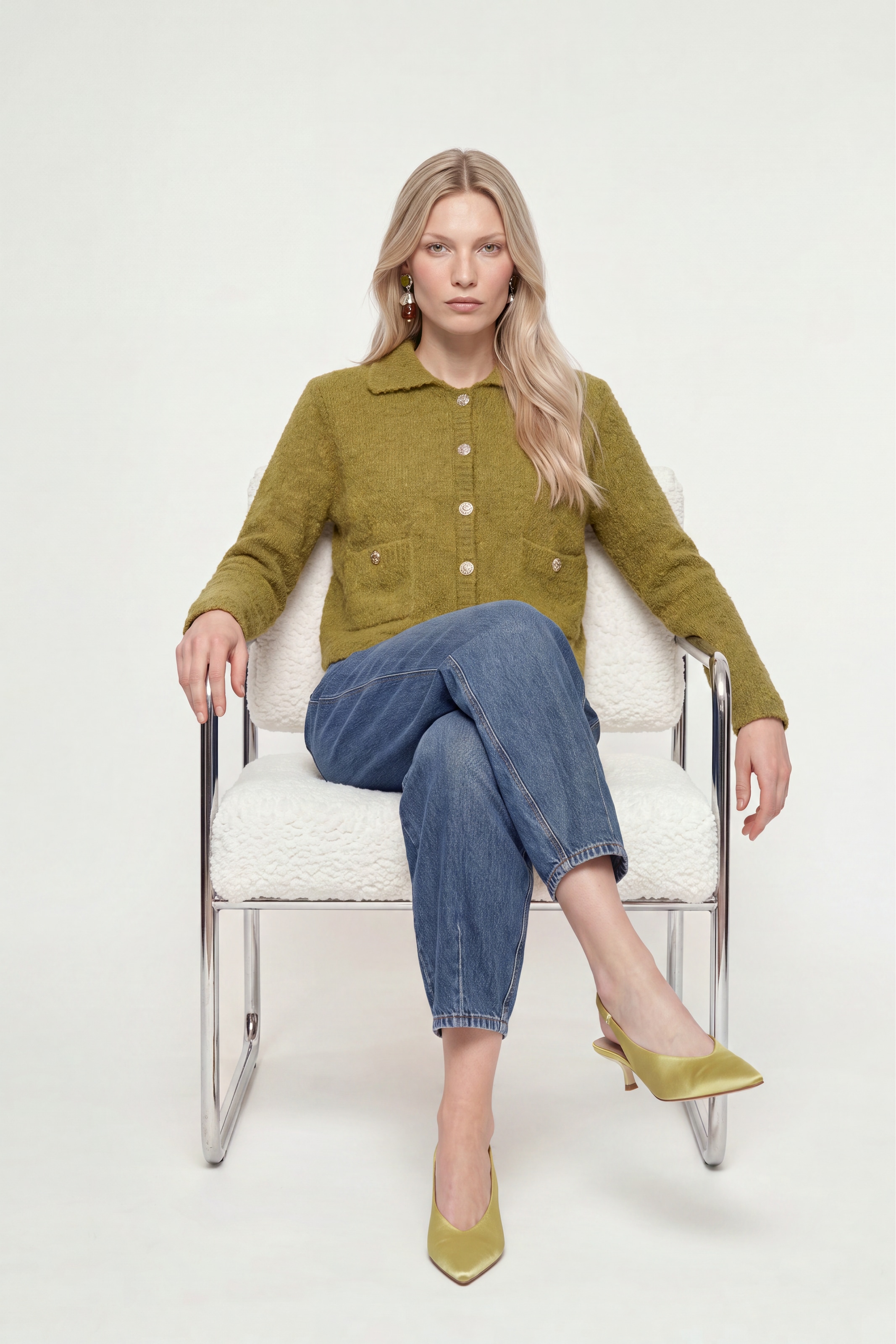 RICHROYAL Cardigan Regular fit in Boucle-Optik