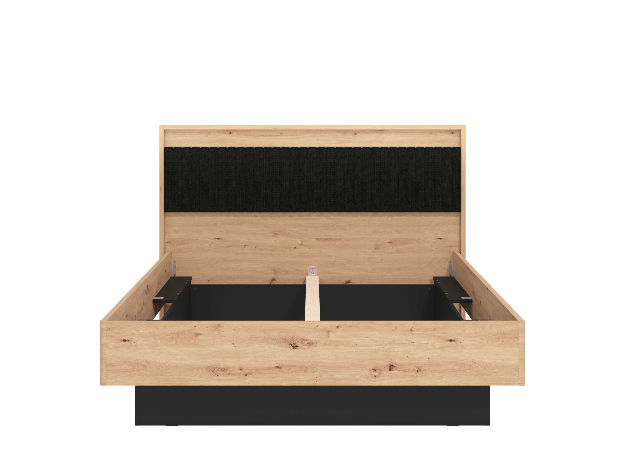 INOSIGN Bettgestell »Ascalon, gepolstertes Kopfteil, bezogen mit weichem Cordstoff«, Liegeflächen 160 oder 180x200 cm, FSC® -zertifizierter Holzwerkstoff