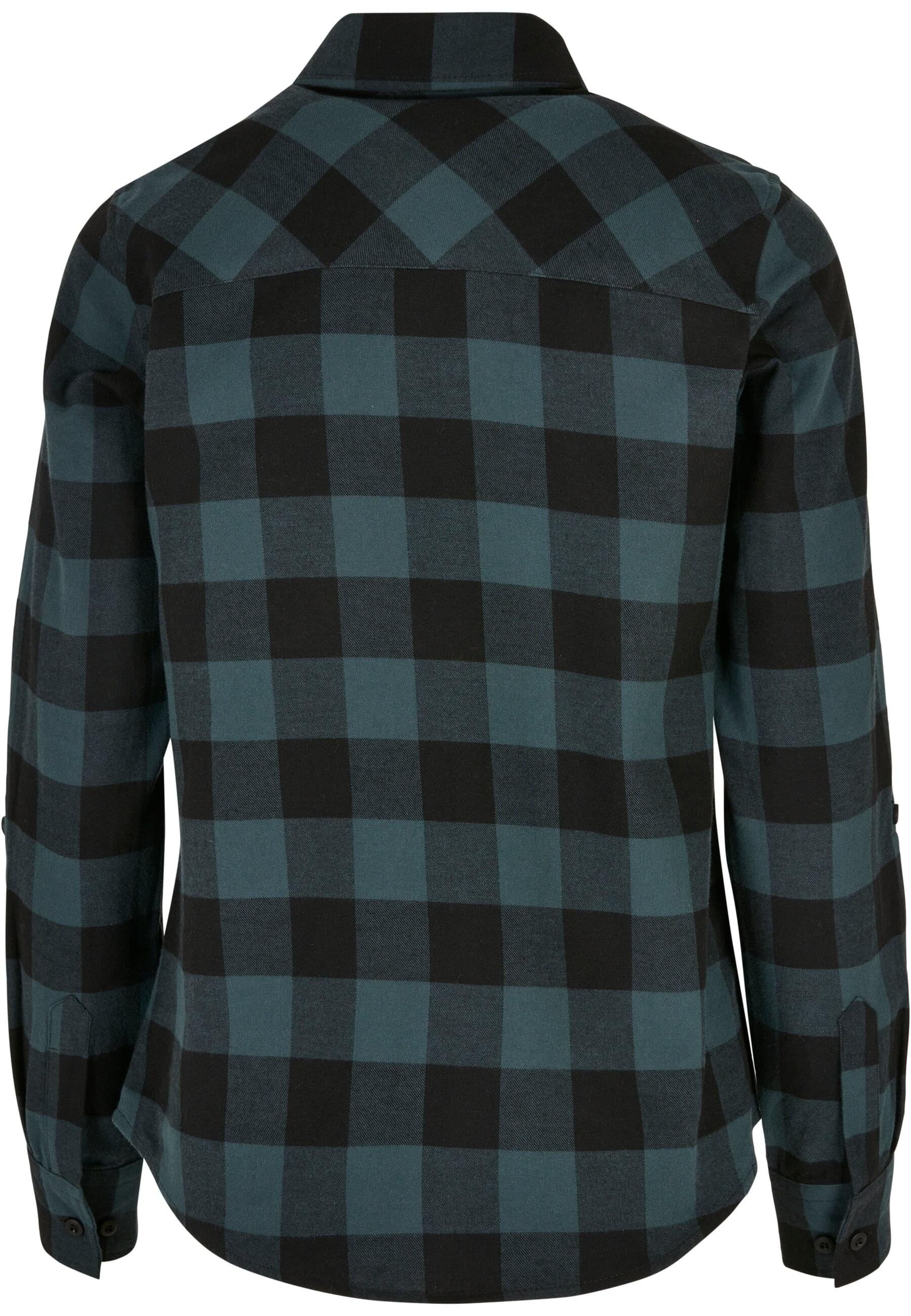URBAN CLASSICS Langarmhemd »Urban Classics Damen Ladies Turnup Checked Flanell Shirt«, (1 tlg.)