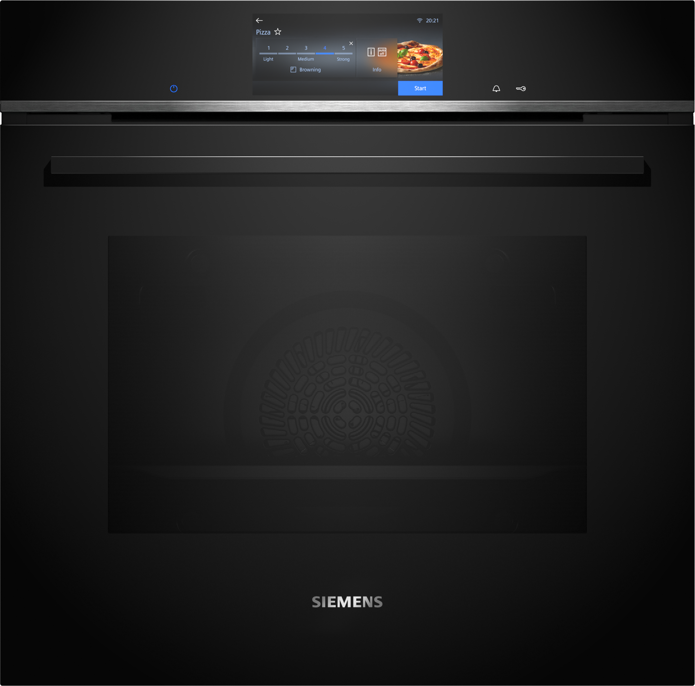 SIEMENS Backofen "HB778G9B1", B:59,4cm H:59,5cm T:54,8cm, schwarz, Küche, Backöfen, Exzellente Ergebnisse: mit Gerichterkennung+Bräunungssensor mit