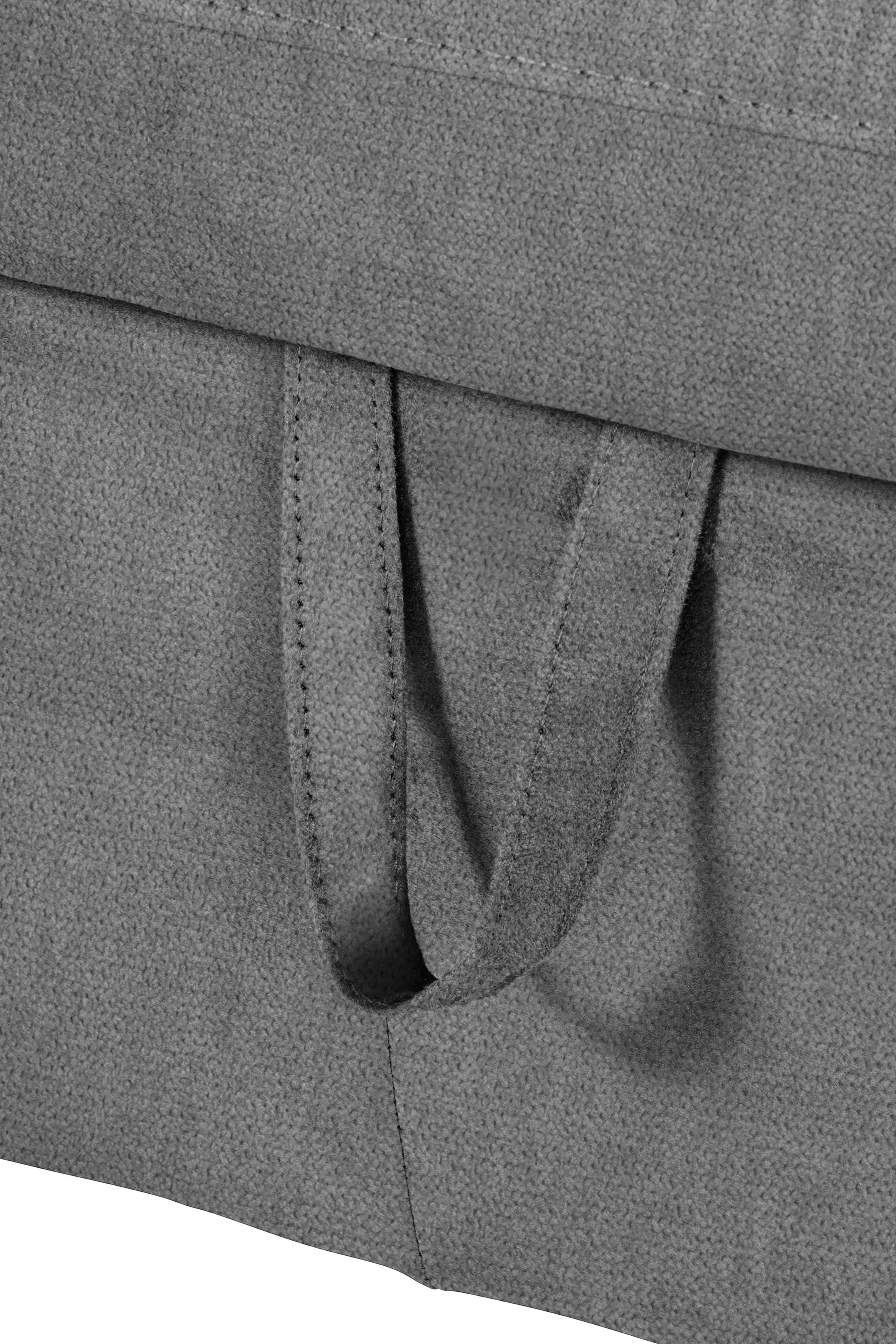 COTTA Ecksofa »Lola L-Form mit Kopfteilfunktion & Hocker«, (Set, mit Hocker), wahlweise mit Bettfunktion, Bettkasten & Armteilverstellung