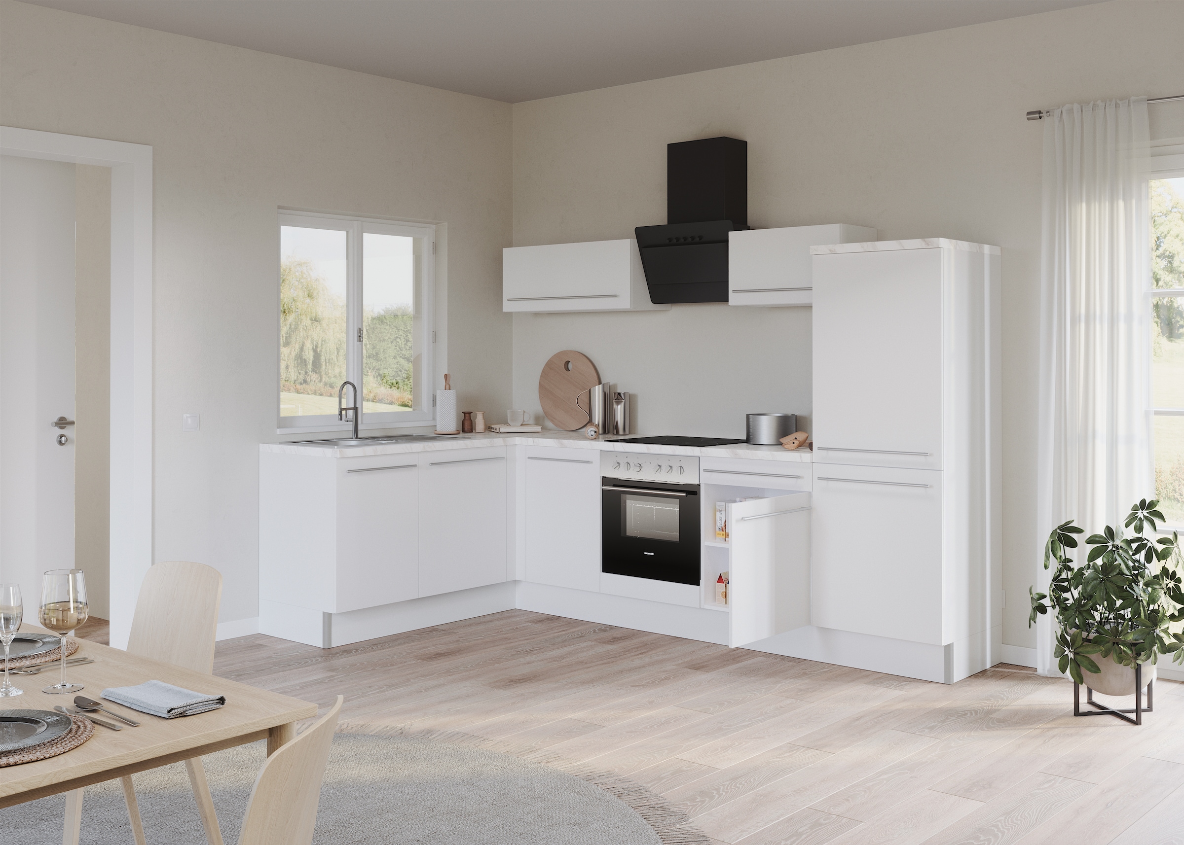 OPTIFIT Küche »Bern2«, Stellmaße 175 x 295 cm, wahlweise mit E-Geräten