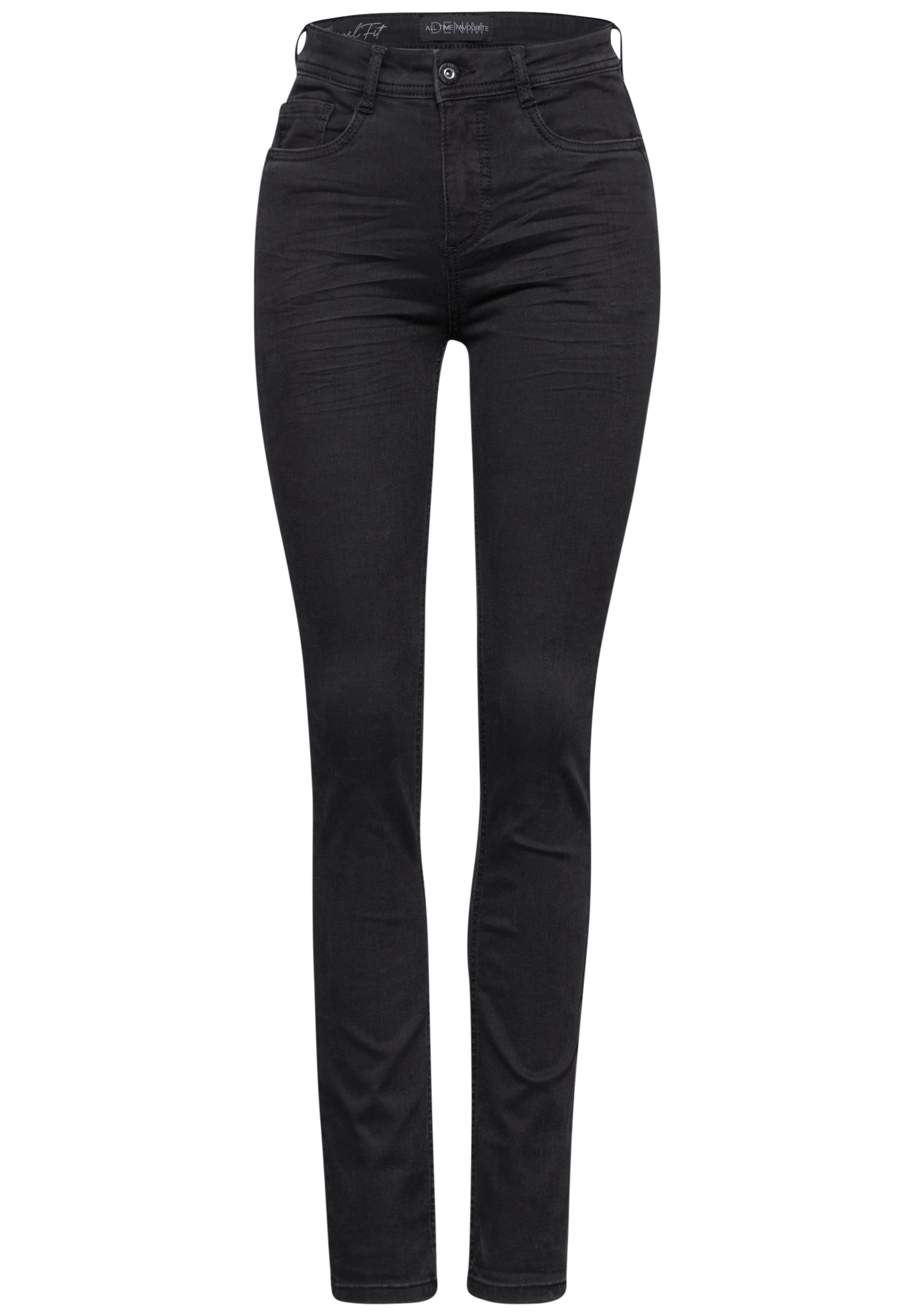 STREET ONE Gerade Jeans, High Waist