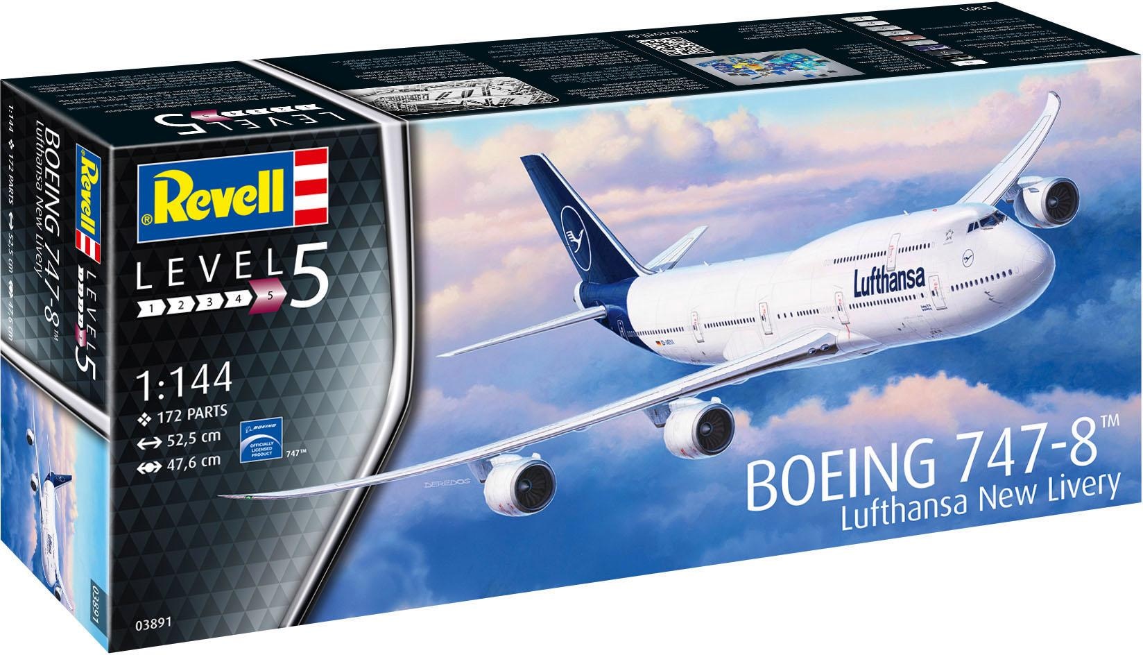Revell® Modellbausatz »Boeing 747-8, Lufthansa New Livery«, 1:144, Made in Europe