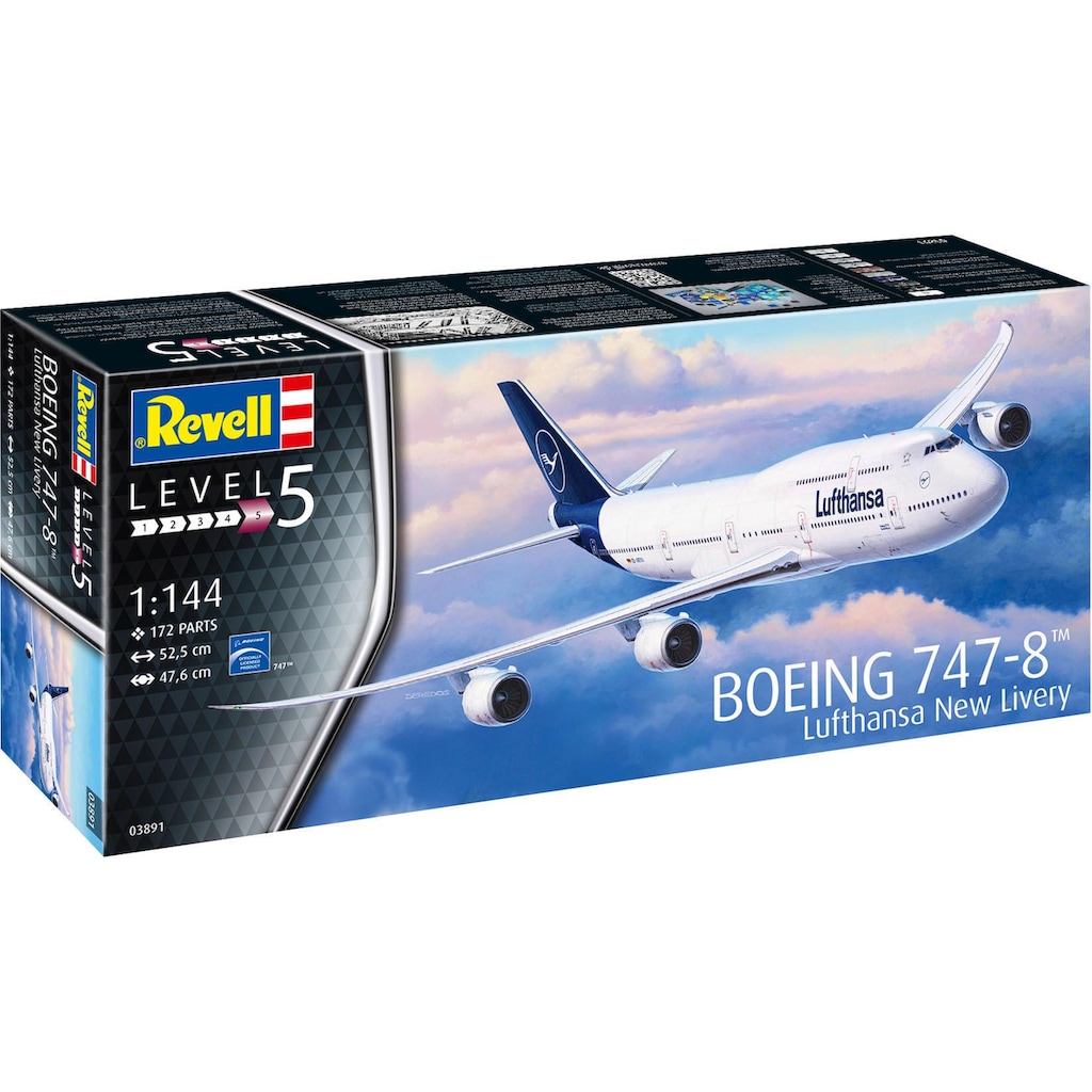 Revell® Modellbausatz »Boeing 747-8, Lufthansa New Livery«, 1:144