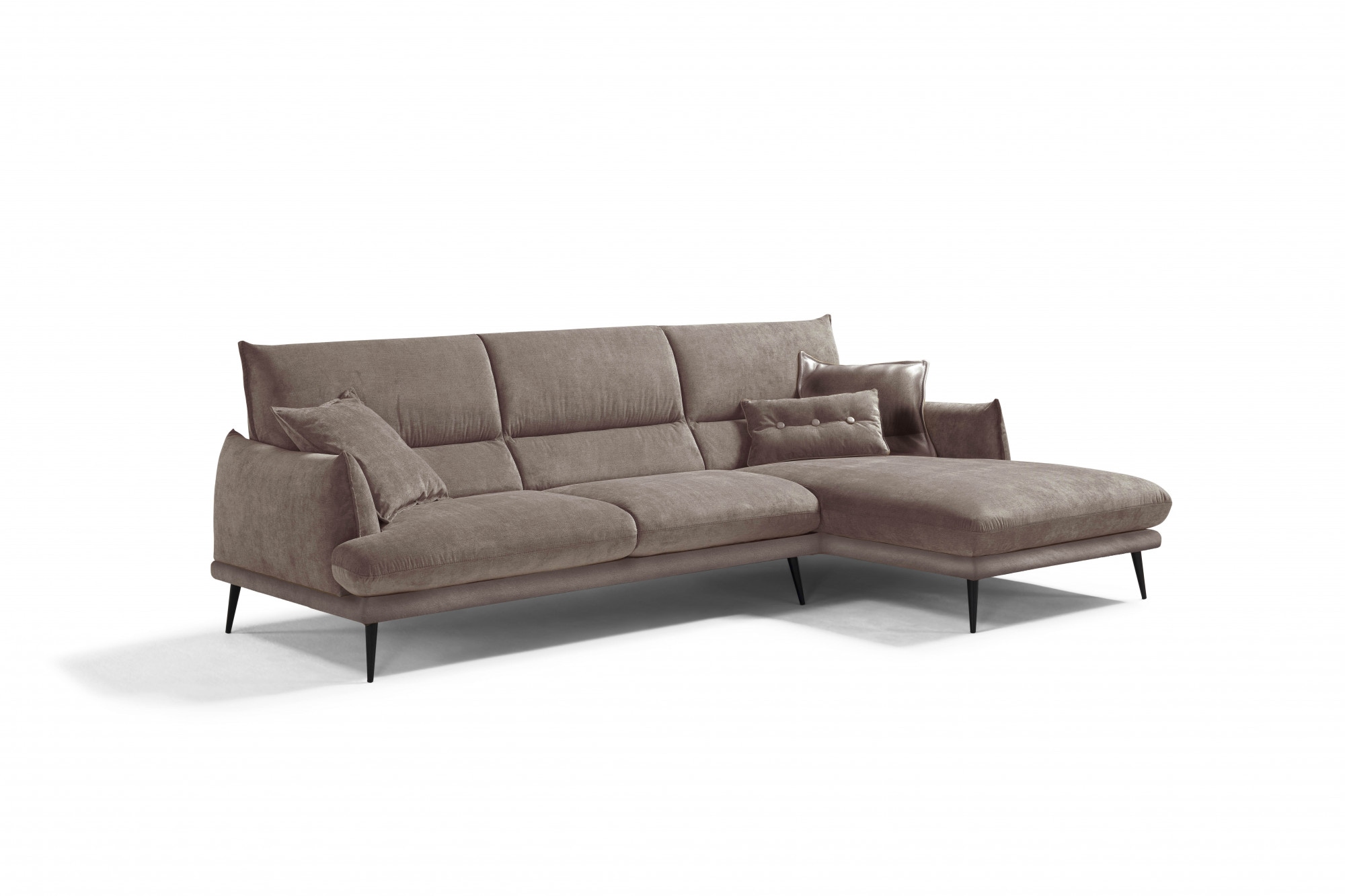 Egoitaliano Ecksofa "FUNNY, hochwertiges & aktuelles Design, bequeme Rückenlehne, L-Form" hochwertiger Sitzkomfort, L-Form