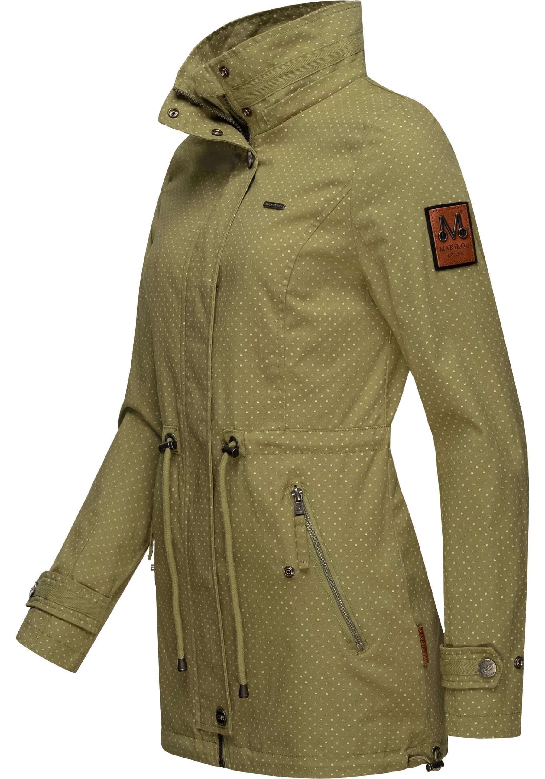 Marikoo Outdoorjacke »Nyokoo«, mit Kapuze, modische Baumwoll Übergangsjacke mit großer Kapuze