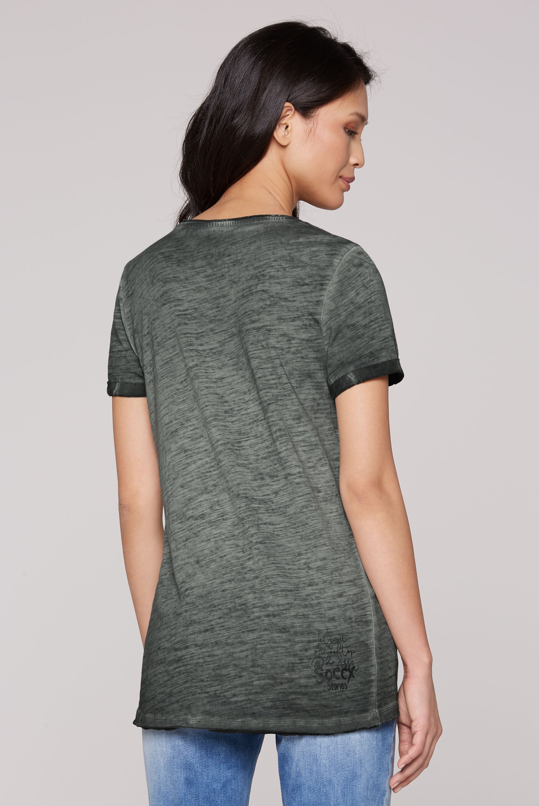 SOCCX Rundhalsshirt, mit offenen Kanten