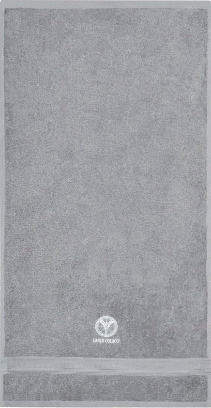 CARLO COLUCCI Handtücher »Sandro«, (4 St., 4er Set Handtücher 50 x 100 cm), mit Logo-Stickerei