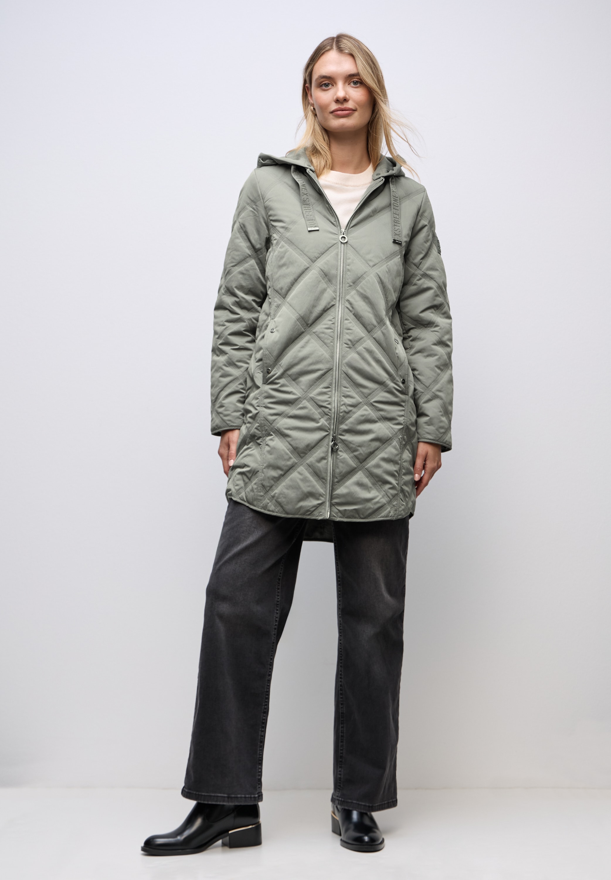 STREET ONE Steppmantel aus elastischem Materialmix