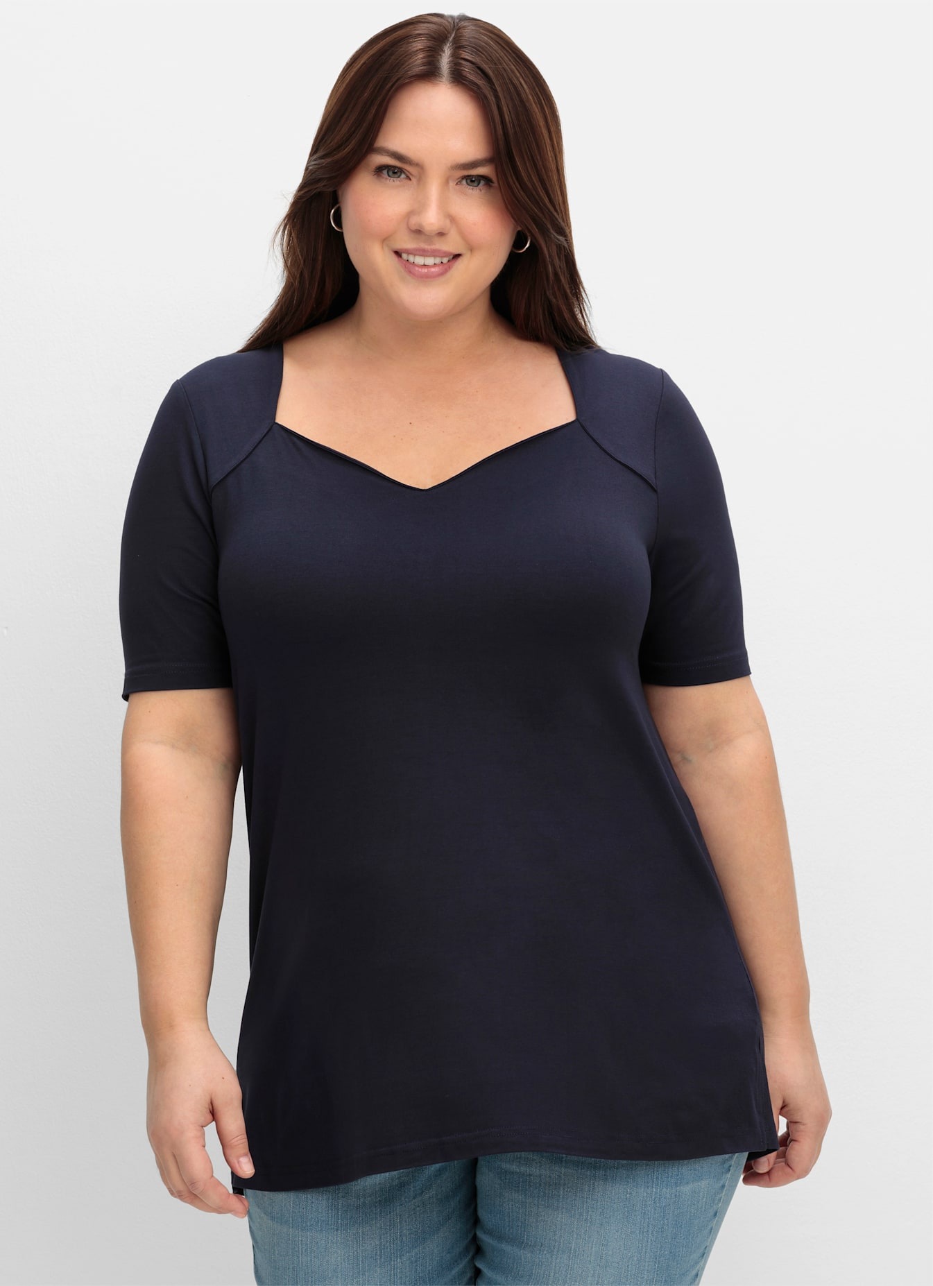 Sheego Kurzarmshirt "T-Shirt" 1 Stk. tlg. günstig online kaufen