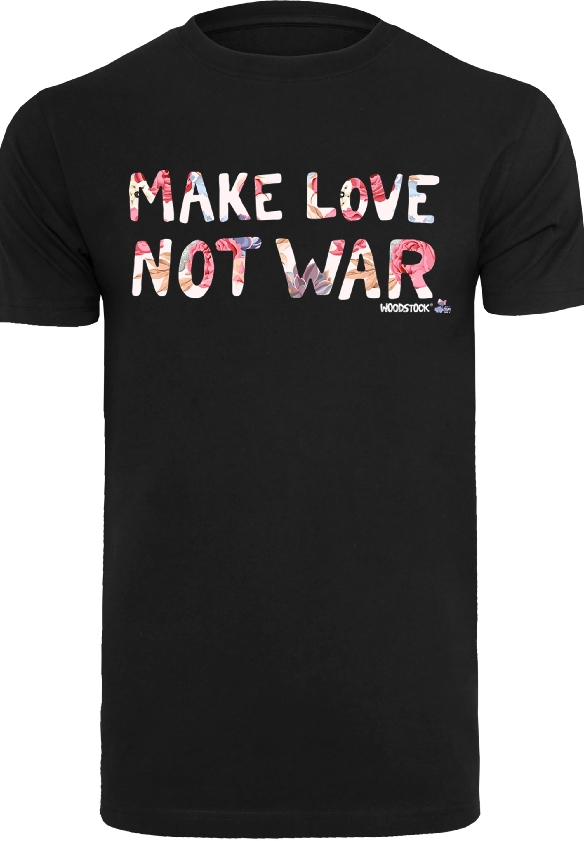 F4NT4STIC T-Shirt »WOODSTOCK Make Love Not War Floral«, Herren,Premium Merch,Regular-Fit,Basic,Bandshirt