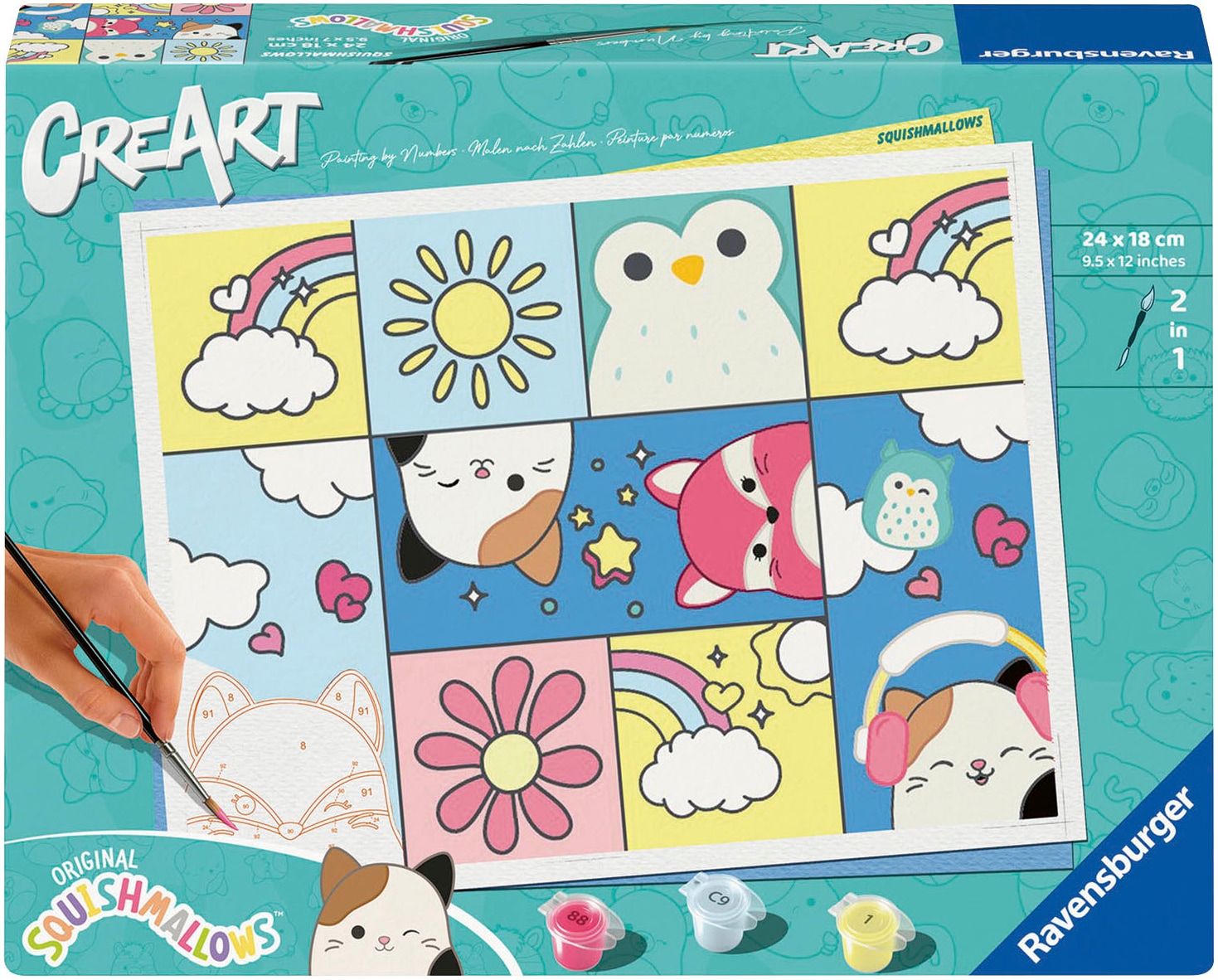 Ravensburger Malen nach Zahlen »Squishmallows«, Made in Europe