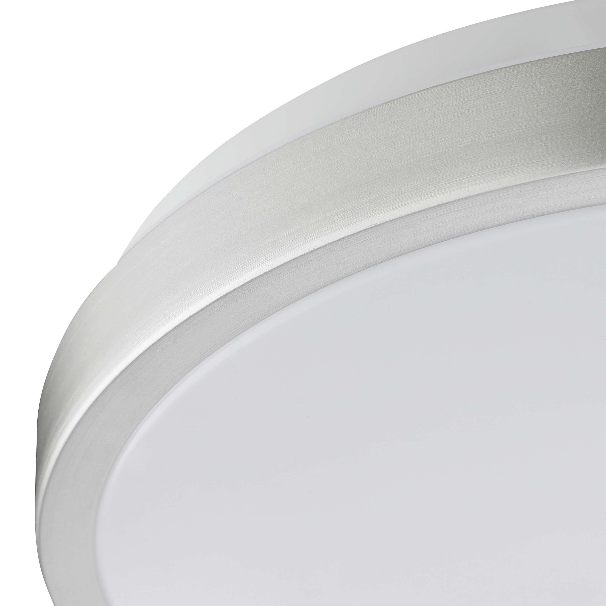 Brilliant LED Deckenleuchte »Livas« LED-Modul 1 Stk. Warmweiß Ø 33cm, 2600 lm, 3000 K, Präsenzsensor, nickelfarben