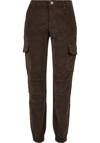 Cargohose »Damen Ladies High Waist Cargo Corduroy Pants«, (1 tlg.)