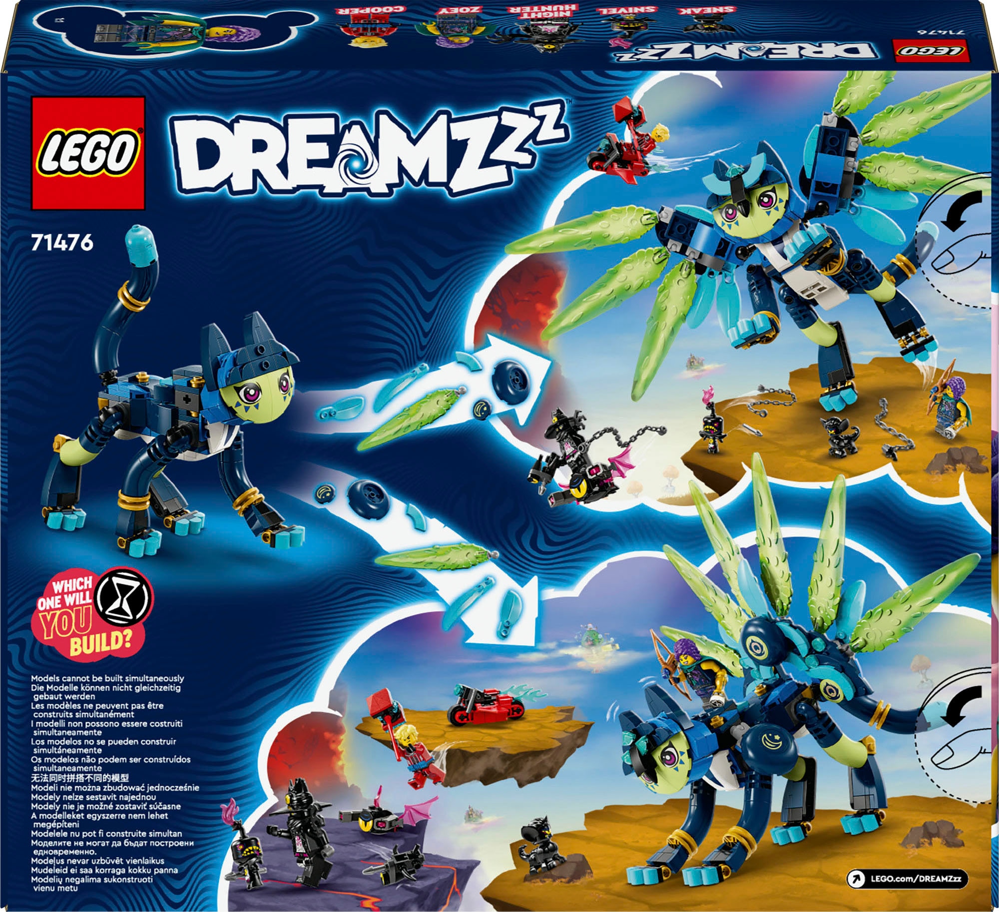 LEGO® Konstruktionsspielsteine »Zoey und die Katzeneule Zian (71476), LEGO DREAMZzz«, (437 St.), Made in Europe