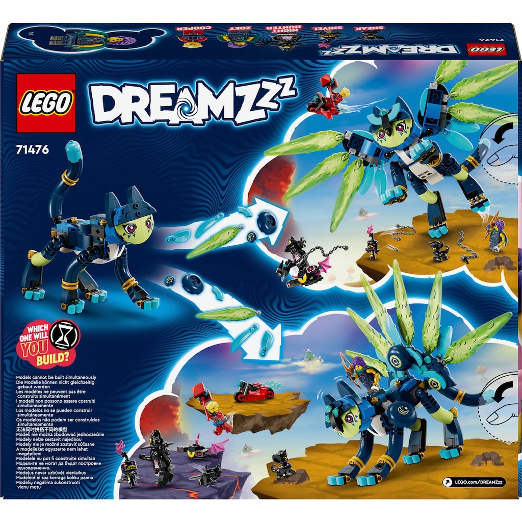 LEGO® Konstruktionsspielsteine »Zoey und die Katzeneule Zian (71476), LEGO DREAMZzz«, (437 St.), Made in Europe