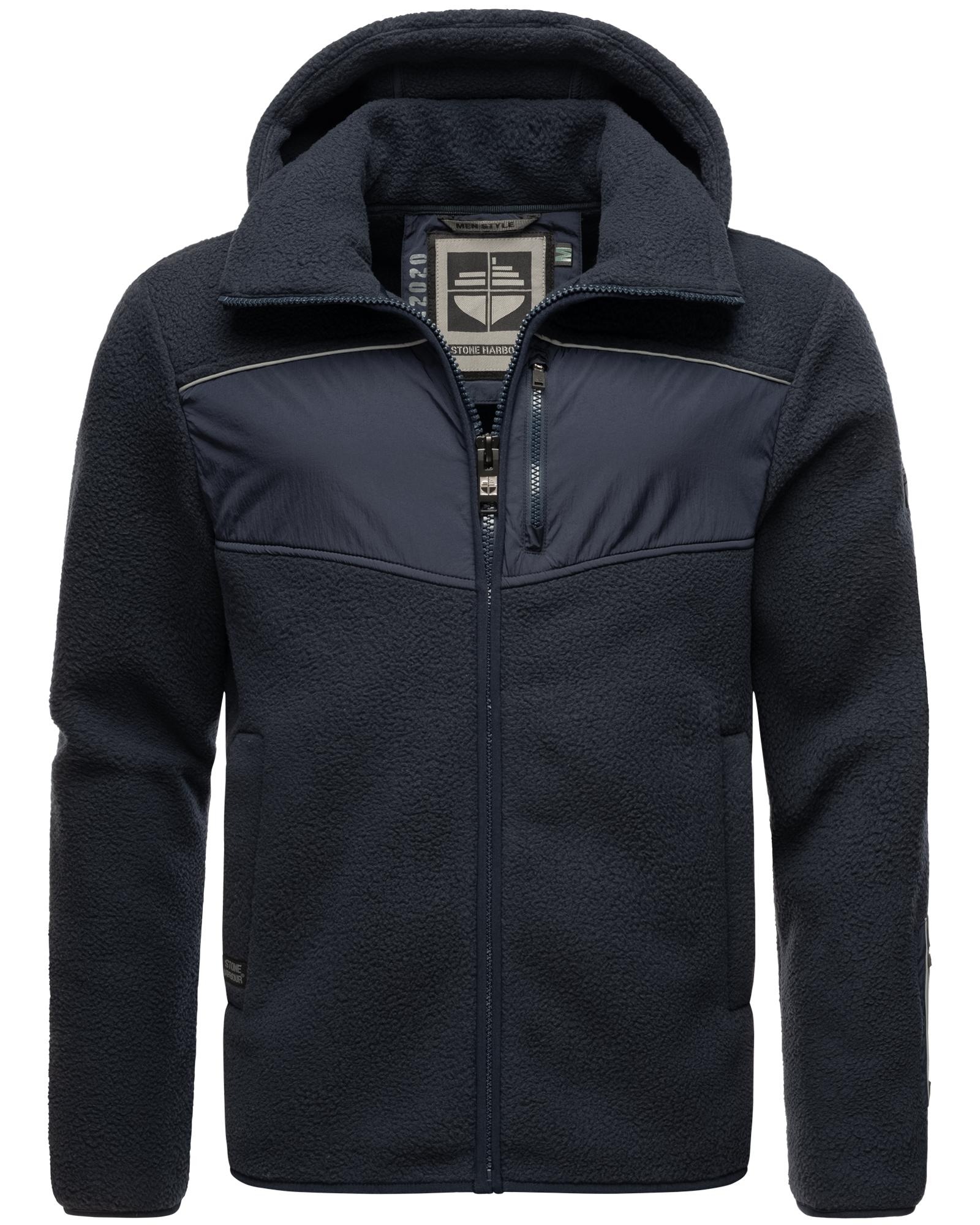 Stone Harbour Fleecejacke »Illian«, mit Kapuze, Sportliche Herren Fleece-Outdoorjacke mit Kapuze