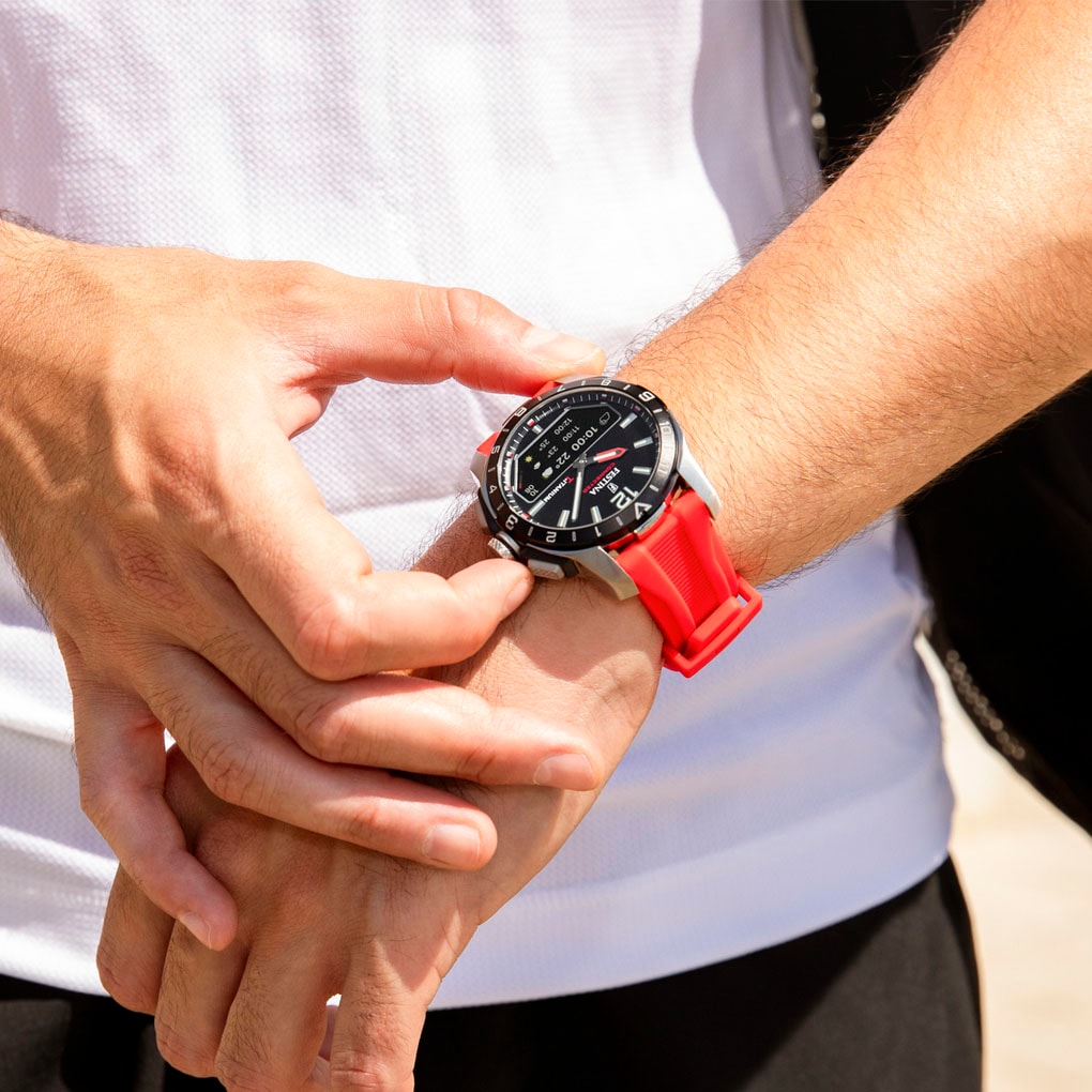 Festina Smartwatch »Connected D«, Quarzuhr, Armbanduhr, Herrenuhr, Schrittzähler, Weltzeit, Stoppfunkt.)