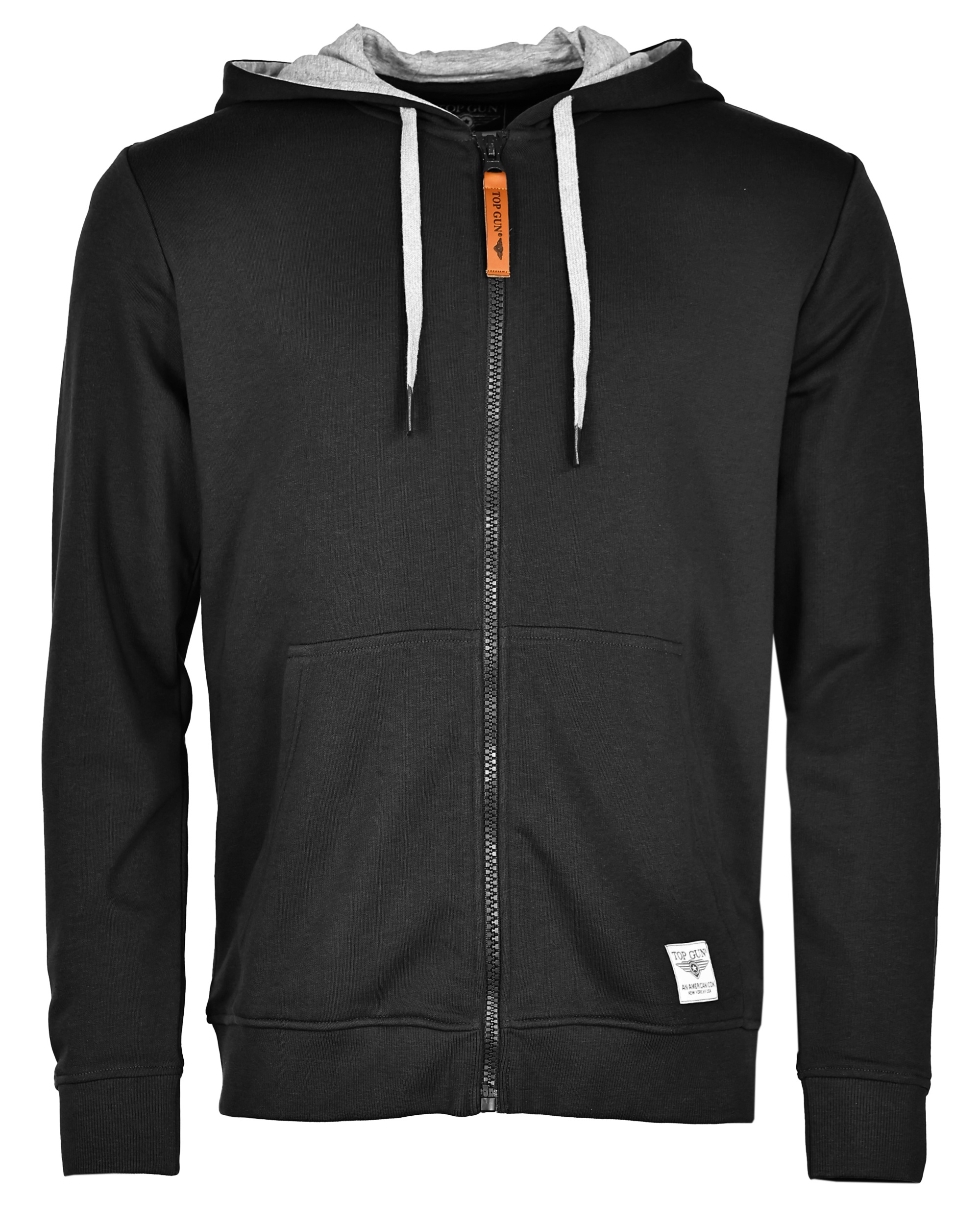 Sweatjacke TOP GUN "TG22010", Herren, Gr. 50M, schwarz, Material: 60% Baumwolle ; 40% Polyester, Sweatjacken Sweatjacke