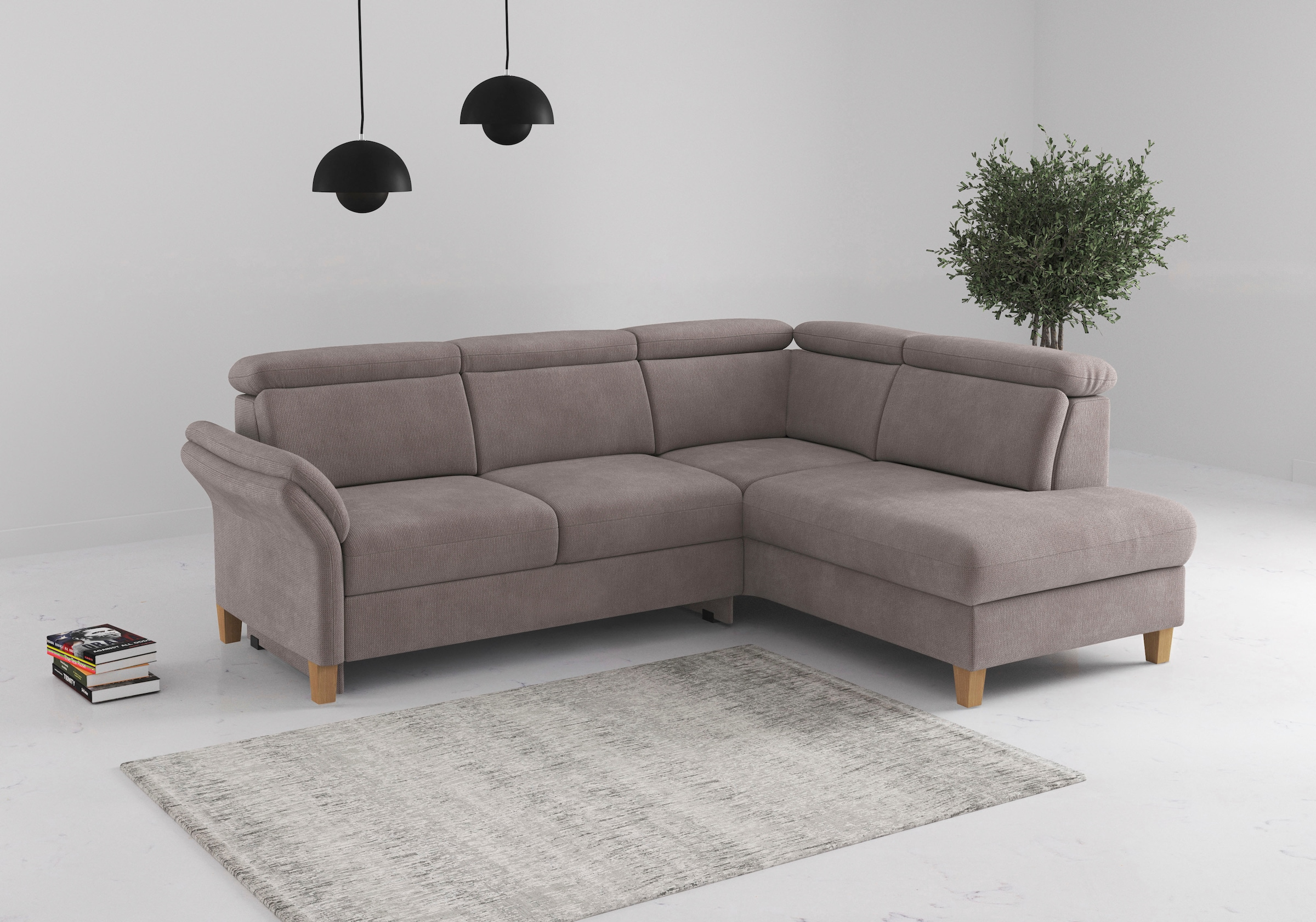 Home affaire Ecksofa "Glendale, L-Form" inkl. Kopfteilverstellung, wahlweis günstig online kaufen