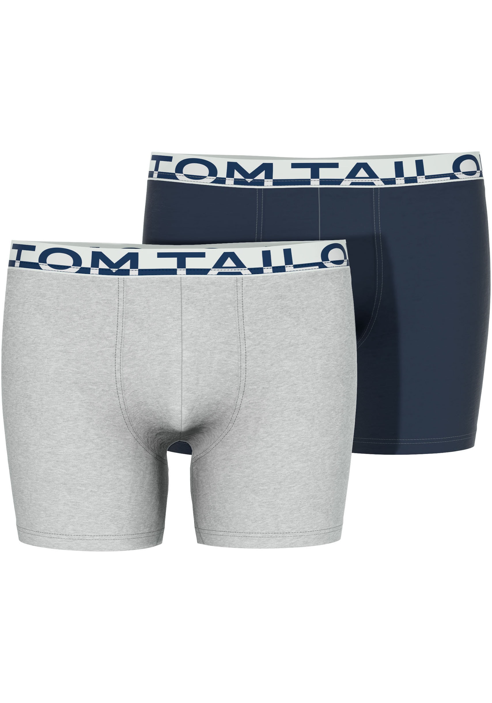 TOM TAILOR Boxershorts, (2er-Pack), mit Logobund