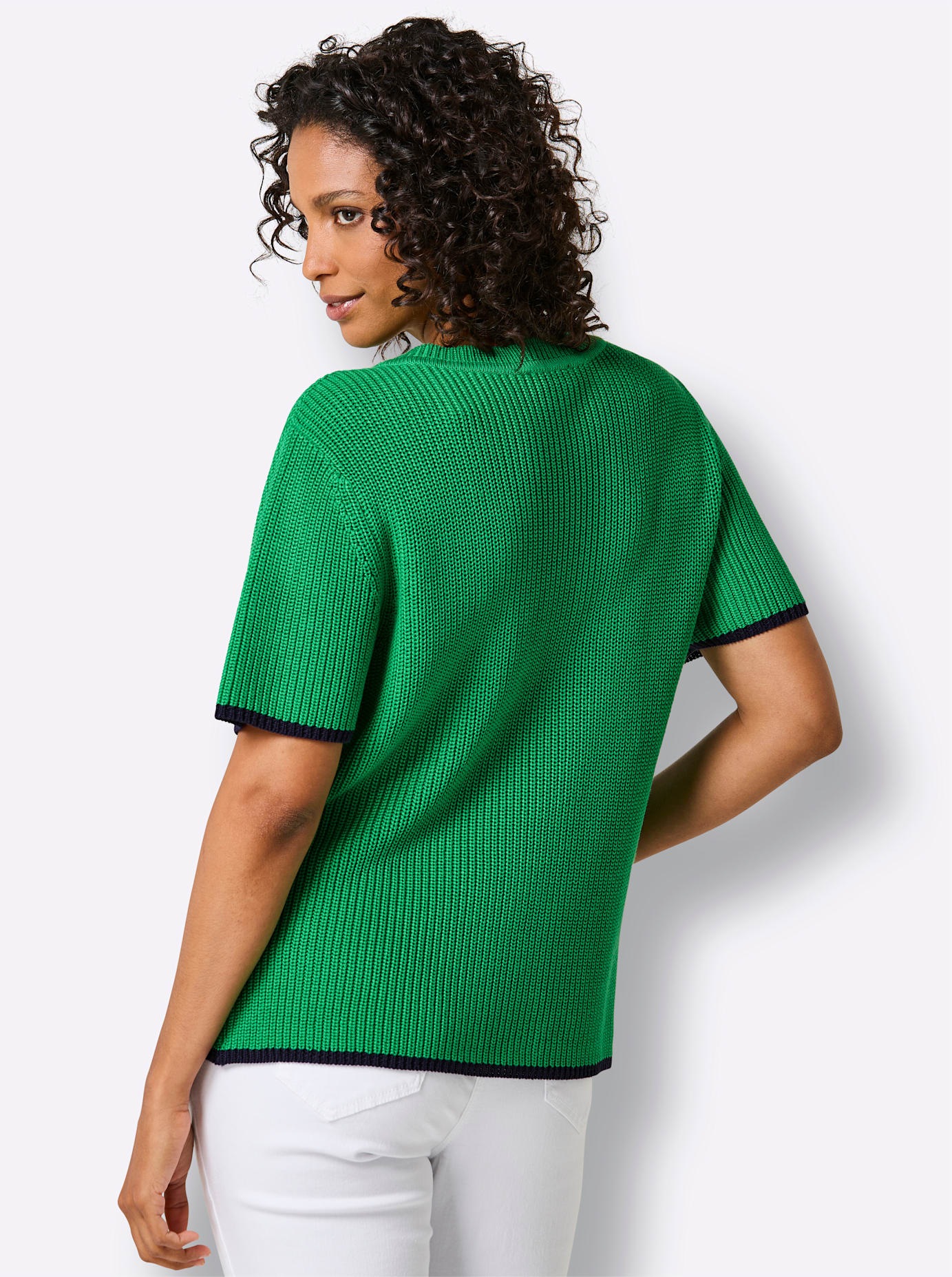 Thumbnail - CREATION L PREMIUM Kurzarmpullover "Lyocell-Baumwoll-Pullover"