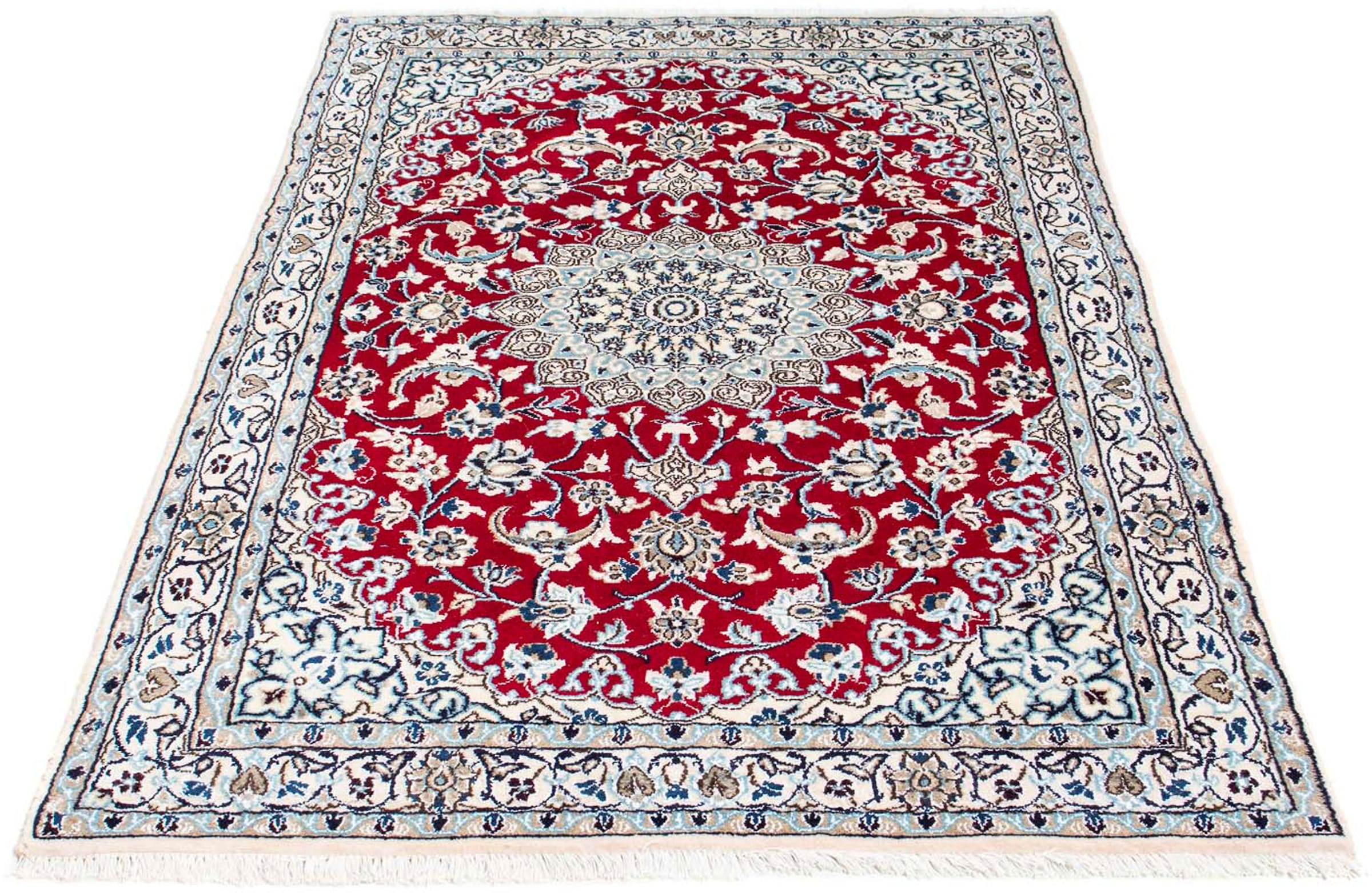 morgenland Orientteppich "Perser - Nain - Royal - 172 x 110 cm - rot", rechteckig, 10 mm Höhe, Wohnzimmer, Handgeknüpft,