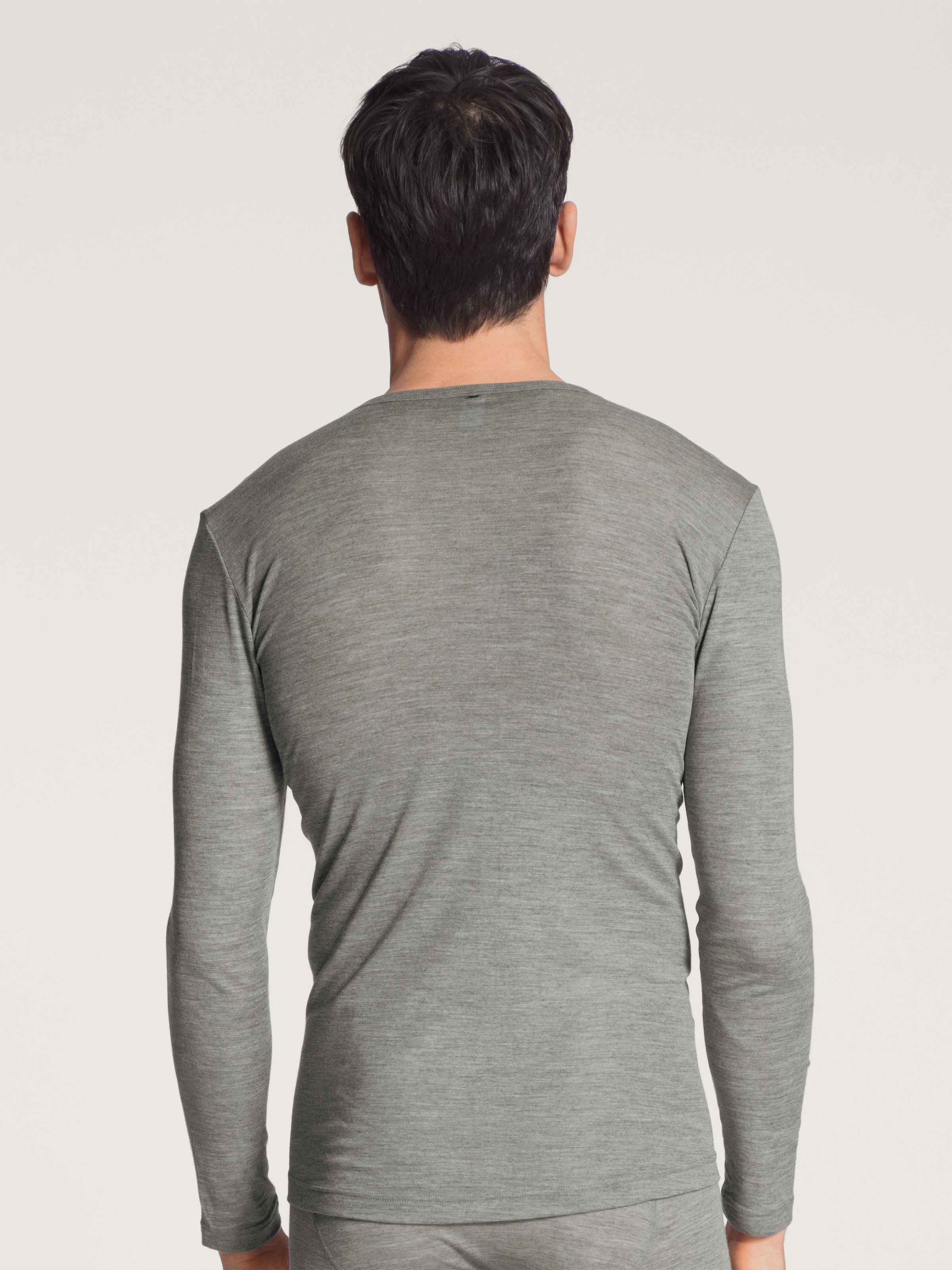Thumbnail - CALIDA Langarmshirt "Wool & Silk" wärmend, atmungsaktiv, Feinripp, Rundhals, weich