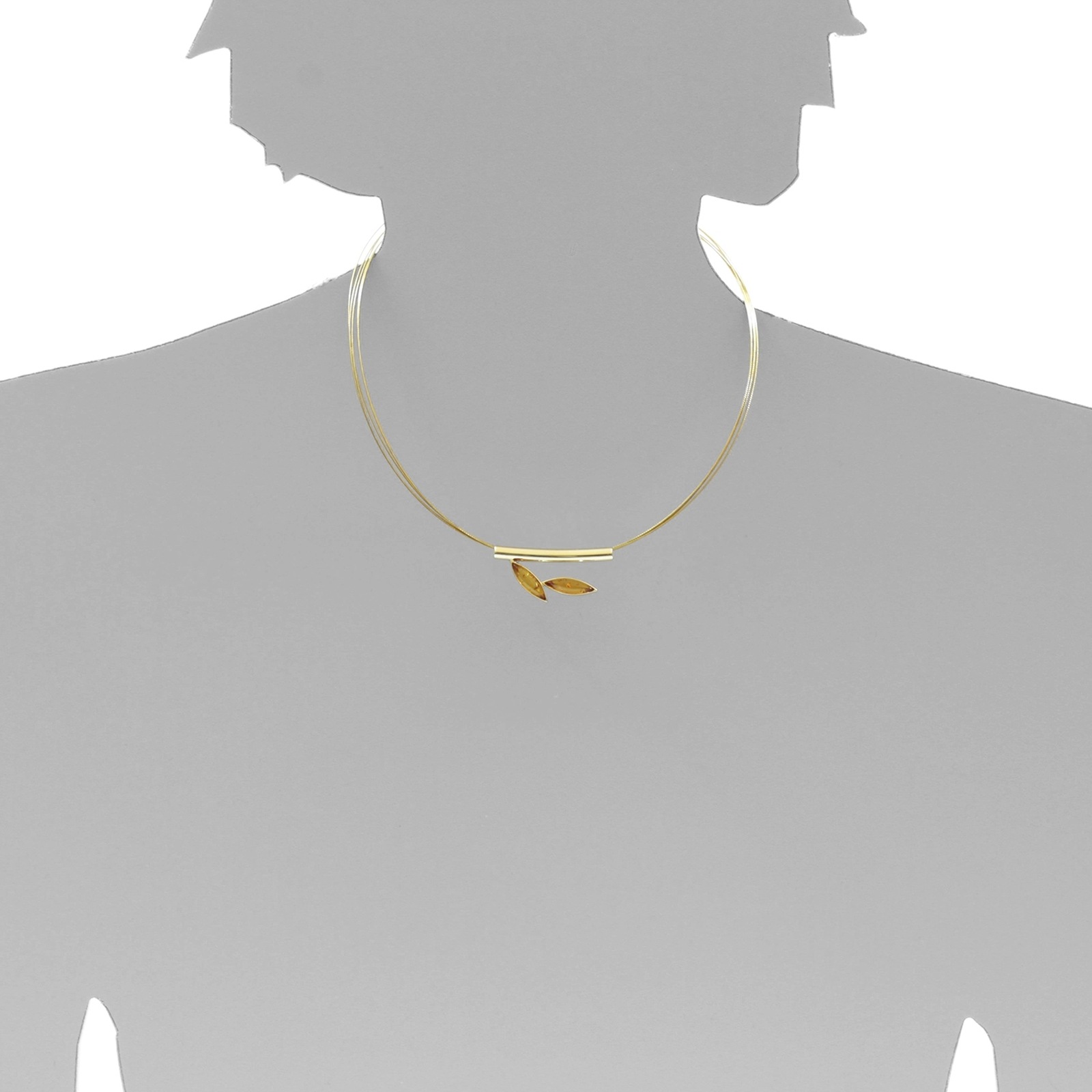 OSTSEE-SCHMUCK Kette mit Anhänger »- Gleiter-Caja - Gold 333/000 - Bernstein«
