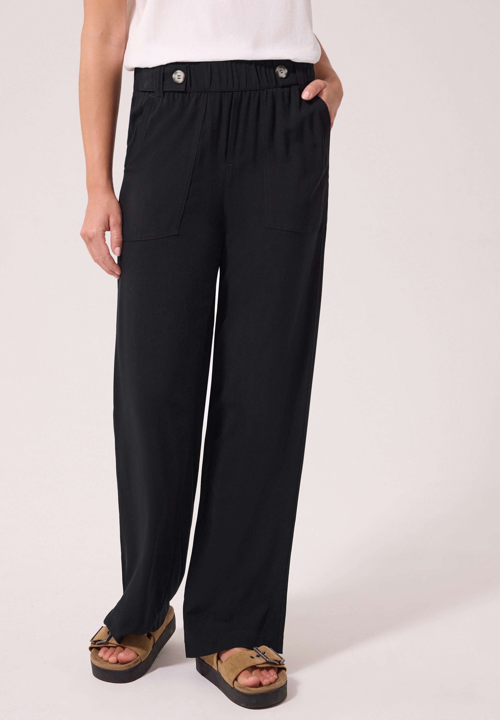 STREET ONE STUDIO Stoffhose  mit Wide Legs